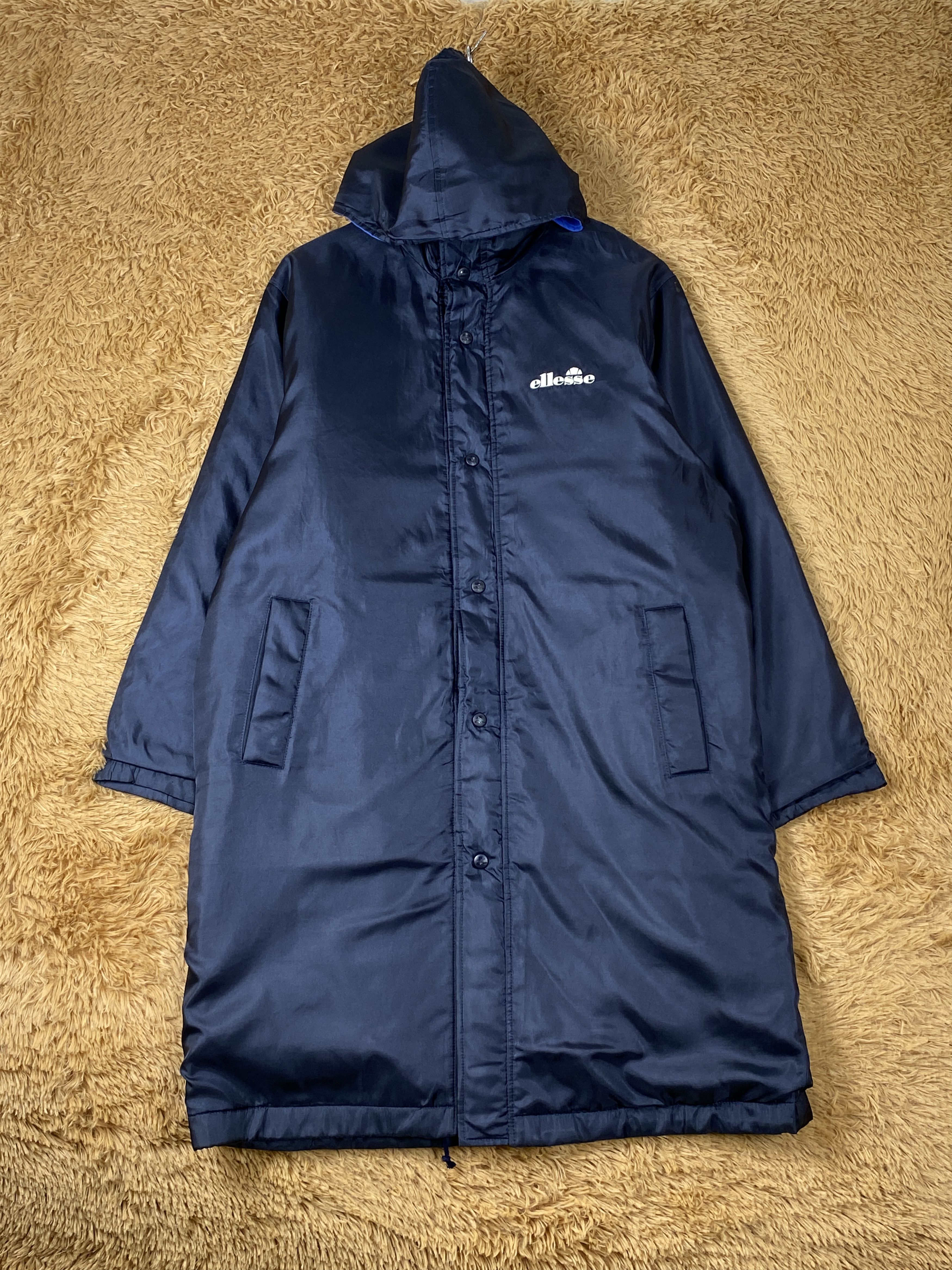 Ellesse Vintage Ellesse Hoodie Quilted Lining Long Jacket J1866 Size US M / EU 48-50 / 2 - 2 Thumbnail