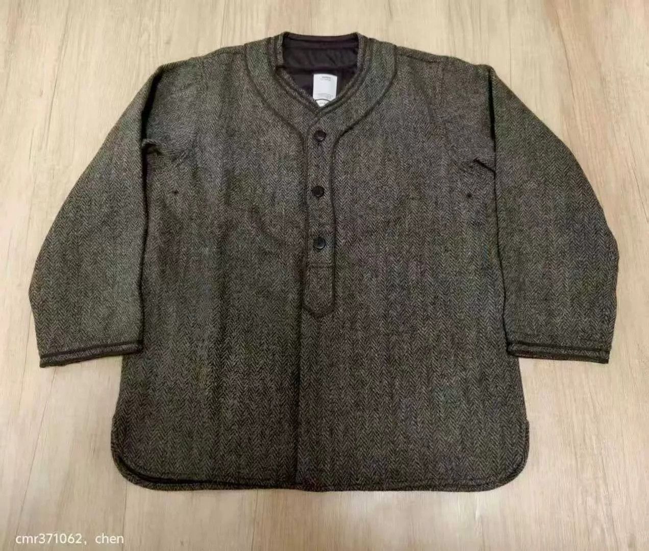 Visvim visvim 16AW SPOT DUGOUT SHIRT L/S HARRIS TWEED Olive Size US M / EU 48-50 / 2 - 1 Thumbnail