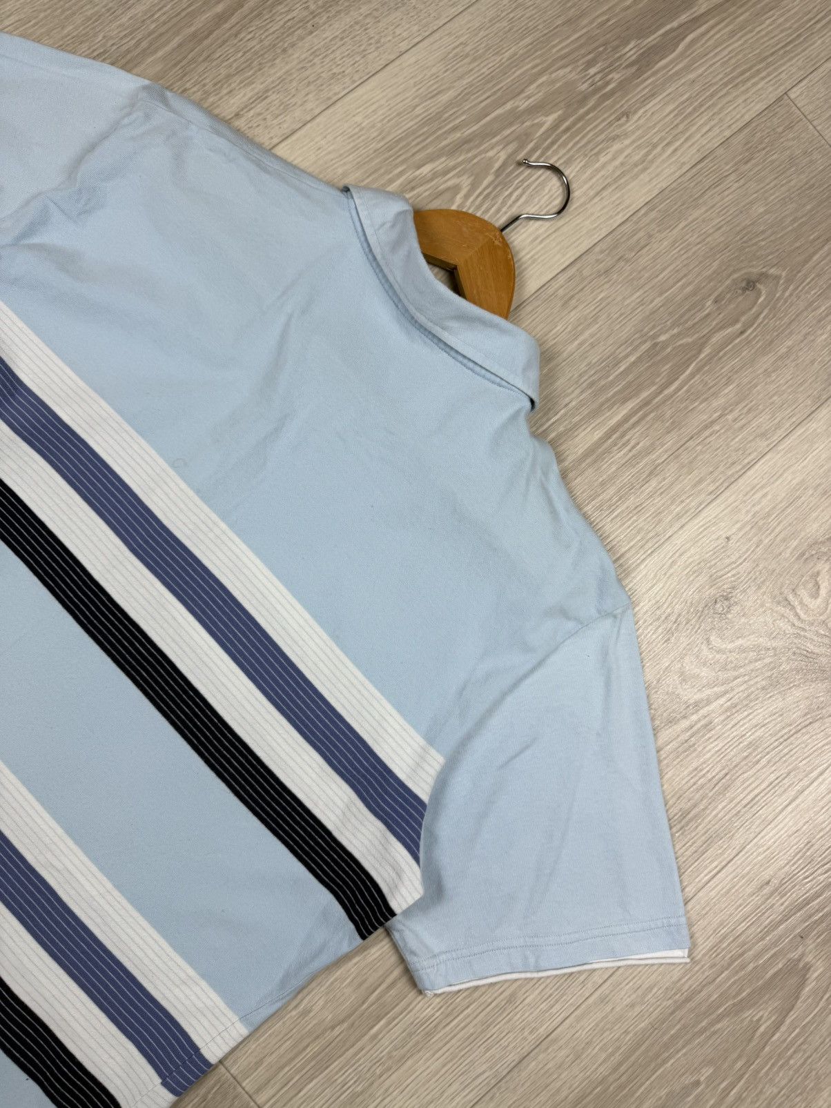 Yves Saint Laurent Yves Saint Laurent Blue Striped Polos Shirt Vintage Size XXL Size US XXL / EU 58 / 5 - 7 Thumbnail