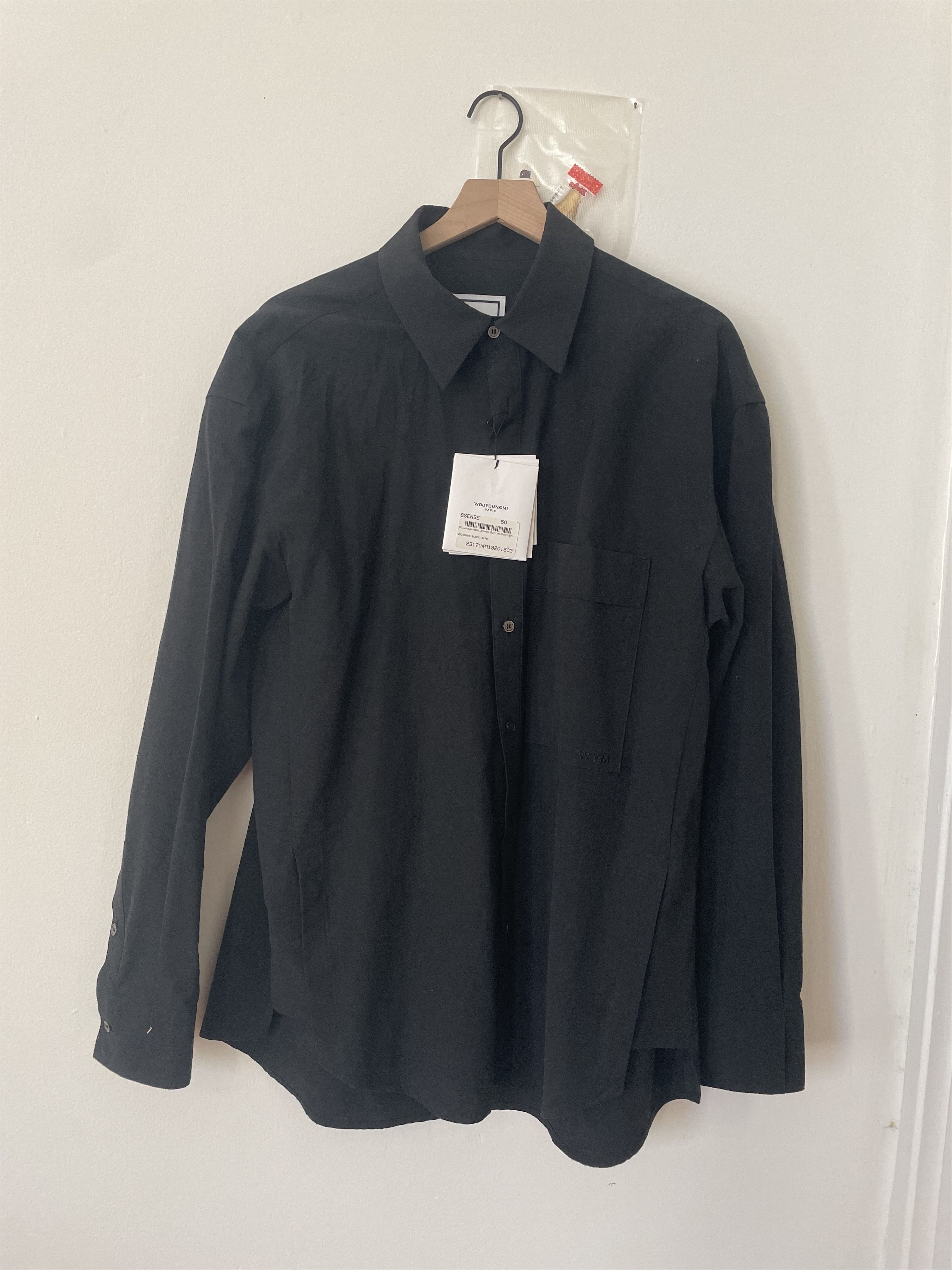 Wooyoungmi Wooyoungmi Black Button Up NWT Size US M / EU 48-50 / 2 - 1 Thumbnail