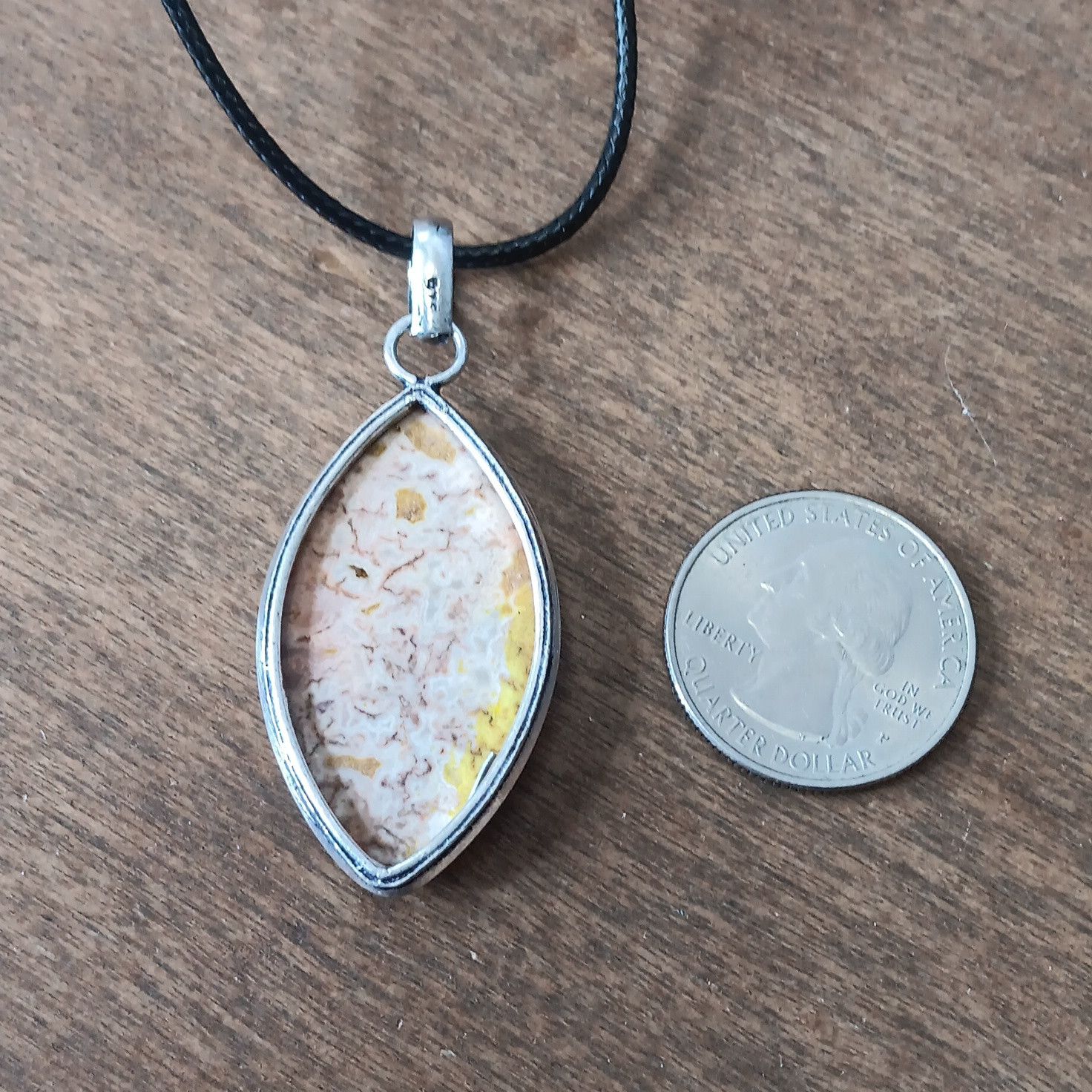 Other Crazy Lace Agate gemstone pendant necklace Size ONE SIZE - 2 Thumbnail