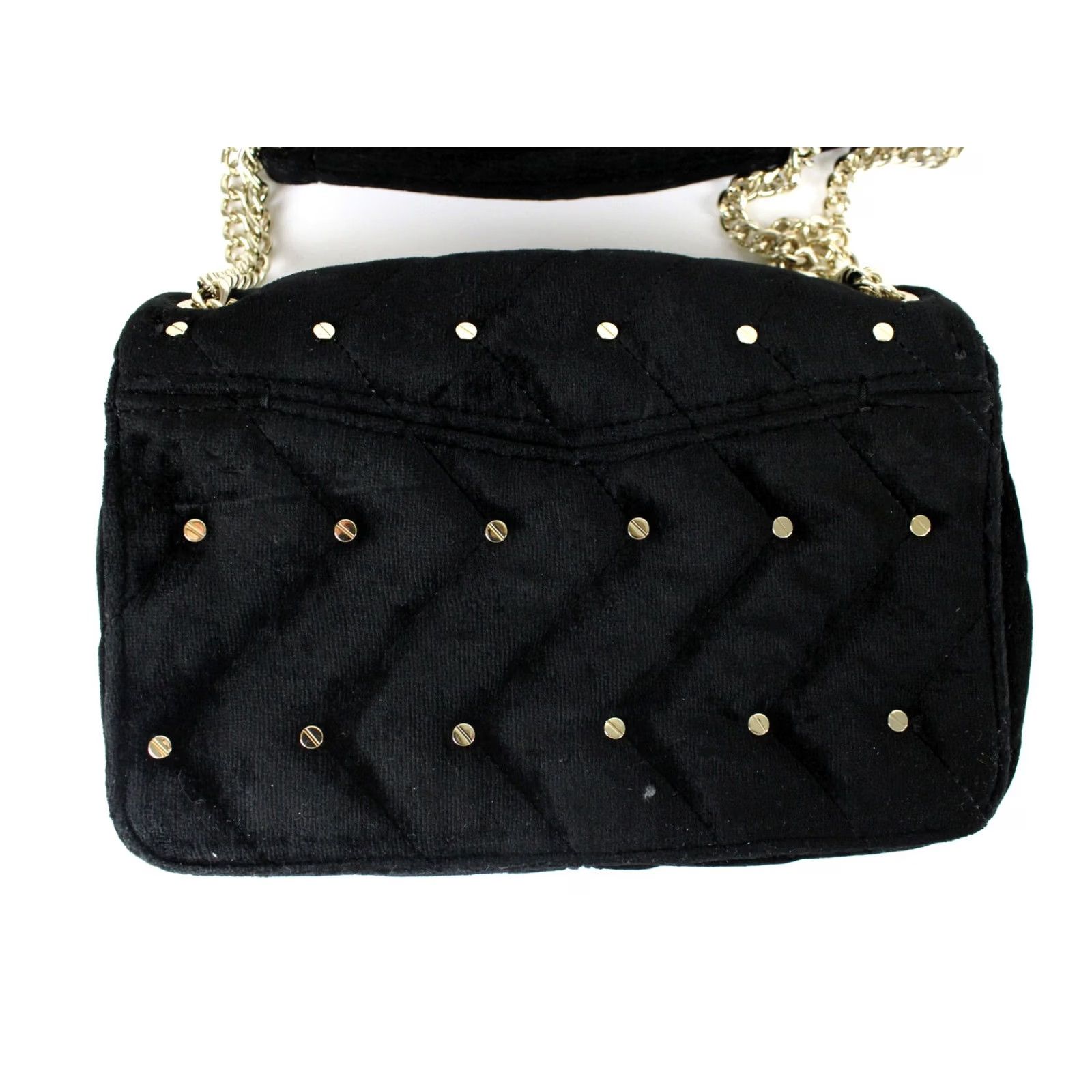 Sandro Sandro Yza Bag Womens ONE SIZE Velvet Studded Quilted Gold Buckle Chain Strap Size ONE SIZE - 4 Thumbnail
