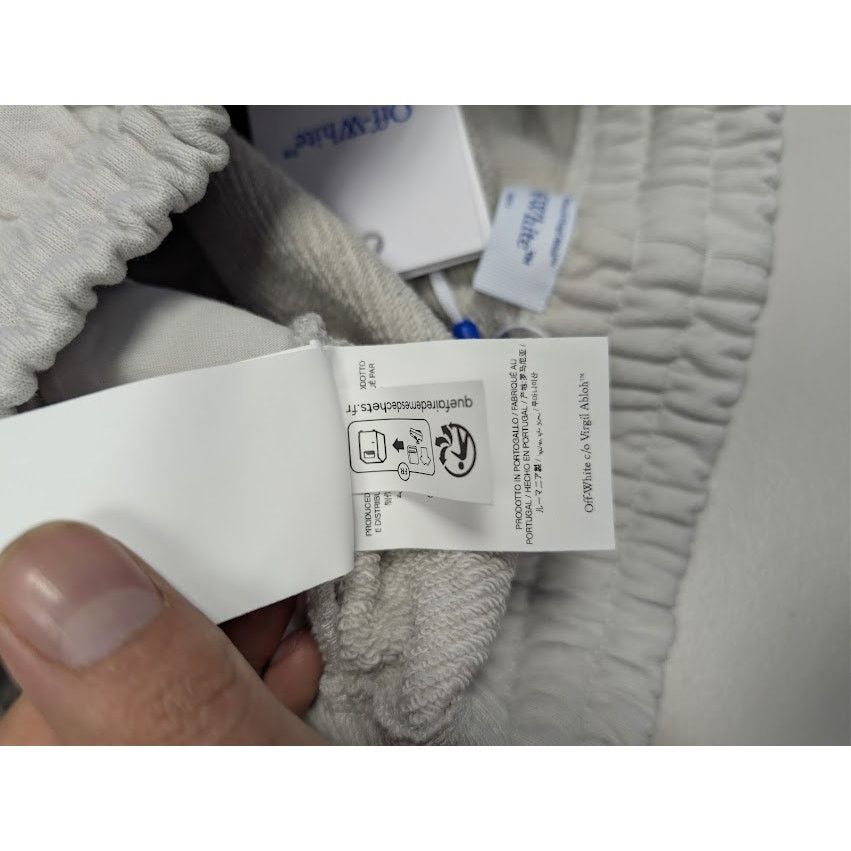 Off-White o1rshd1 Pixel Diag Sweatpants in Light Stone / Black Size US 30 / EU 46 - 21 Thumbnail