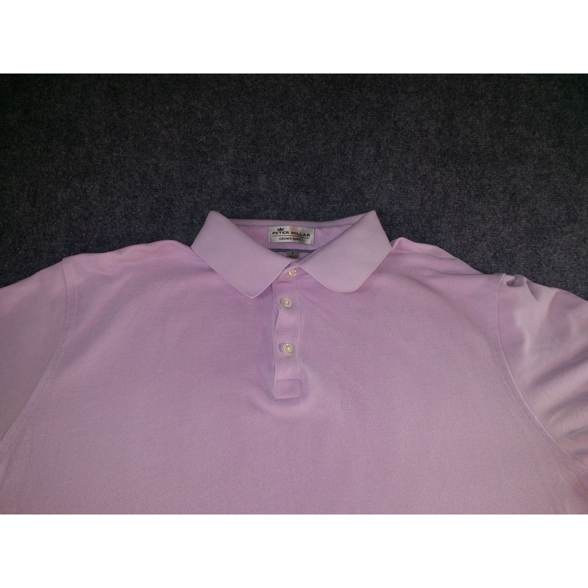 Peter Millar Peter Millar Crown Soft Golf Polo Men Sz L Pima Cotton Silk Size US L / EU 52-54 / 3 - 2 Thumbnail