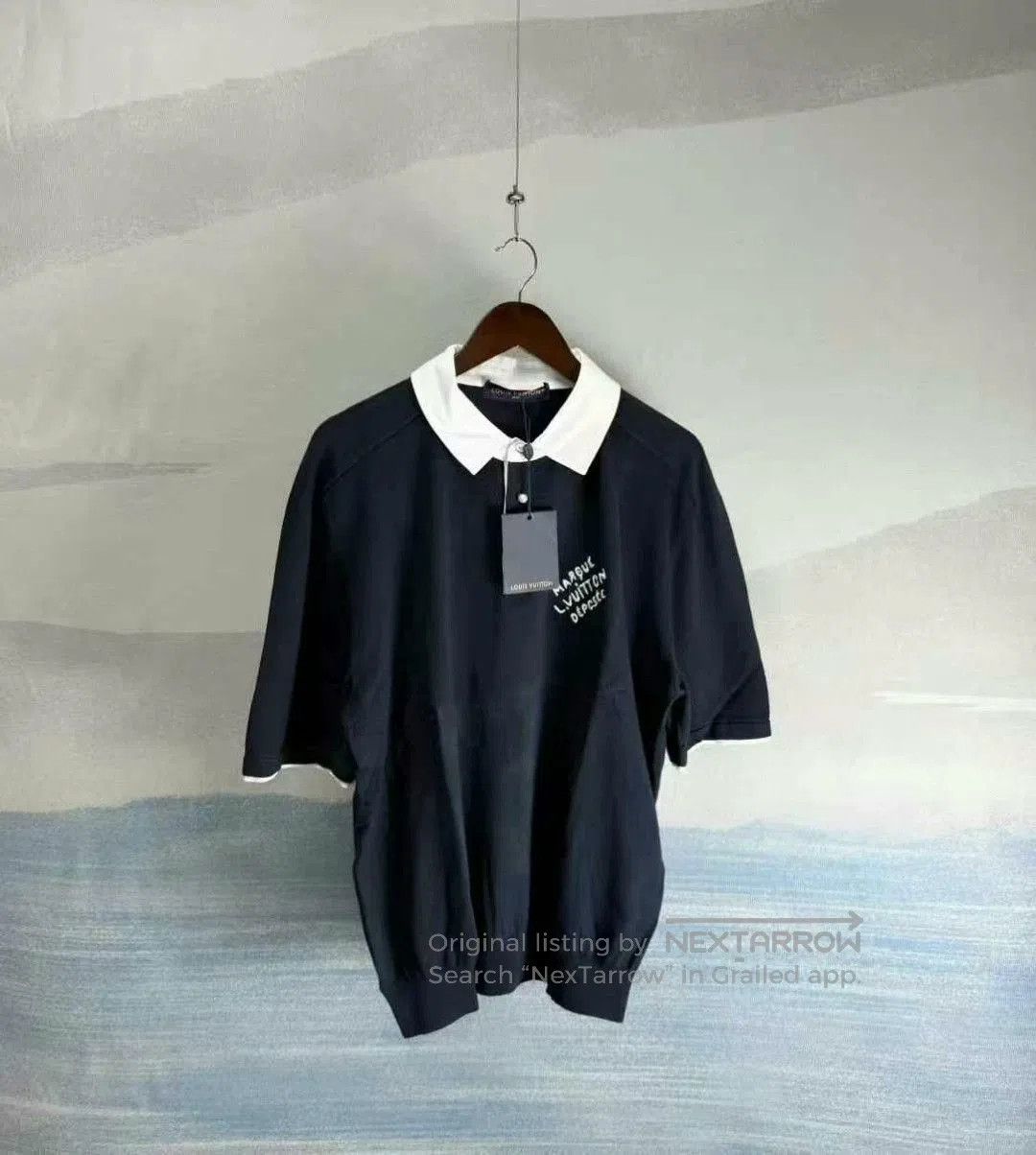 Louis Vuitton louis vuitton navy embroidered polo shirt. Size US XL / EU 56 / 4 - 1 Thumbnail