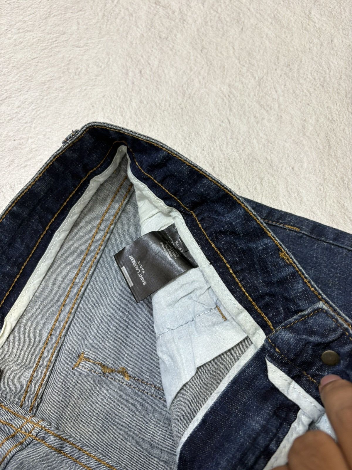 Saint Laurent Paris 2000s saint lauren paris distressed denim pants m Size US 31 - 6 Thumbnail