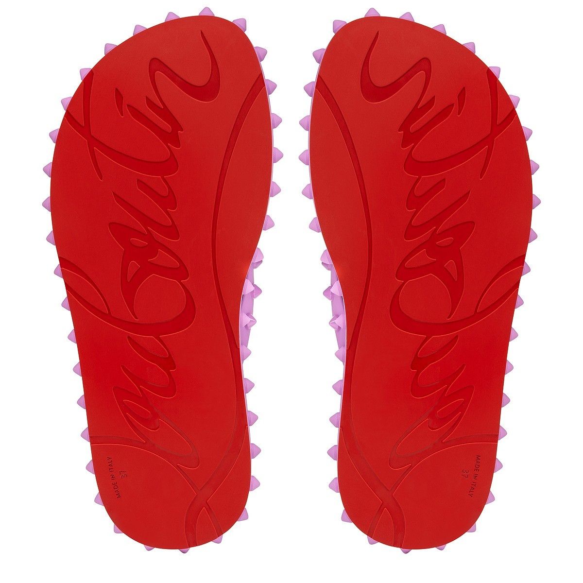 Christian Louboutin oc11z0125 Super Loubi Flip Sandals in Pink Size US 11 / IT 41 - 4 Thumbnail