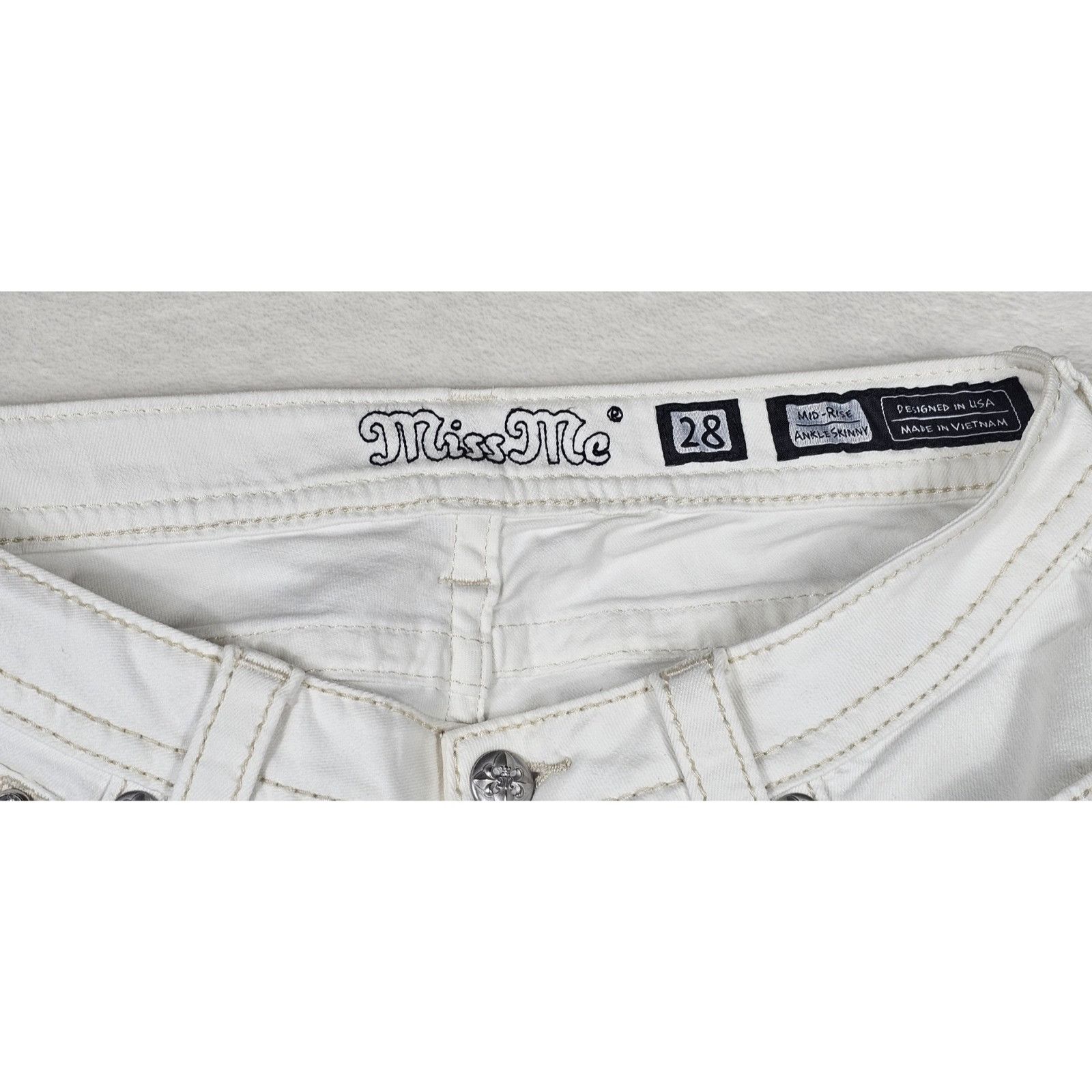 Miss Me Mid-Rise Ankle Skinny Size 28" / US 6 / IT 42 - 10 Thumbnail