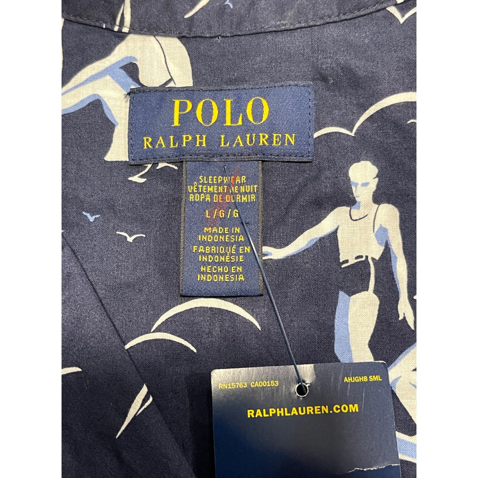 Polo Ralph Lauren Polo Ralph Lauren Surf Woven Button Up Short Sleeve Shirt L Navy Blue Size US L / EU 52-54 / 3 - 5 Thumbnail