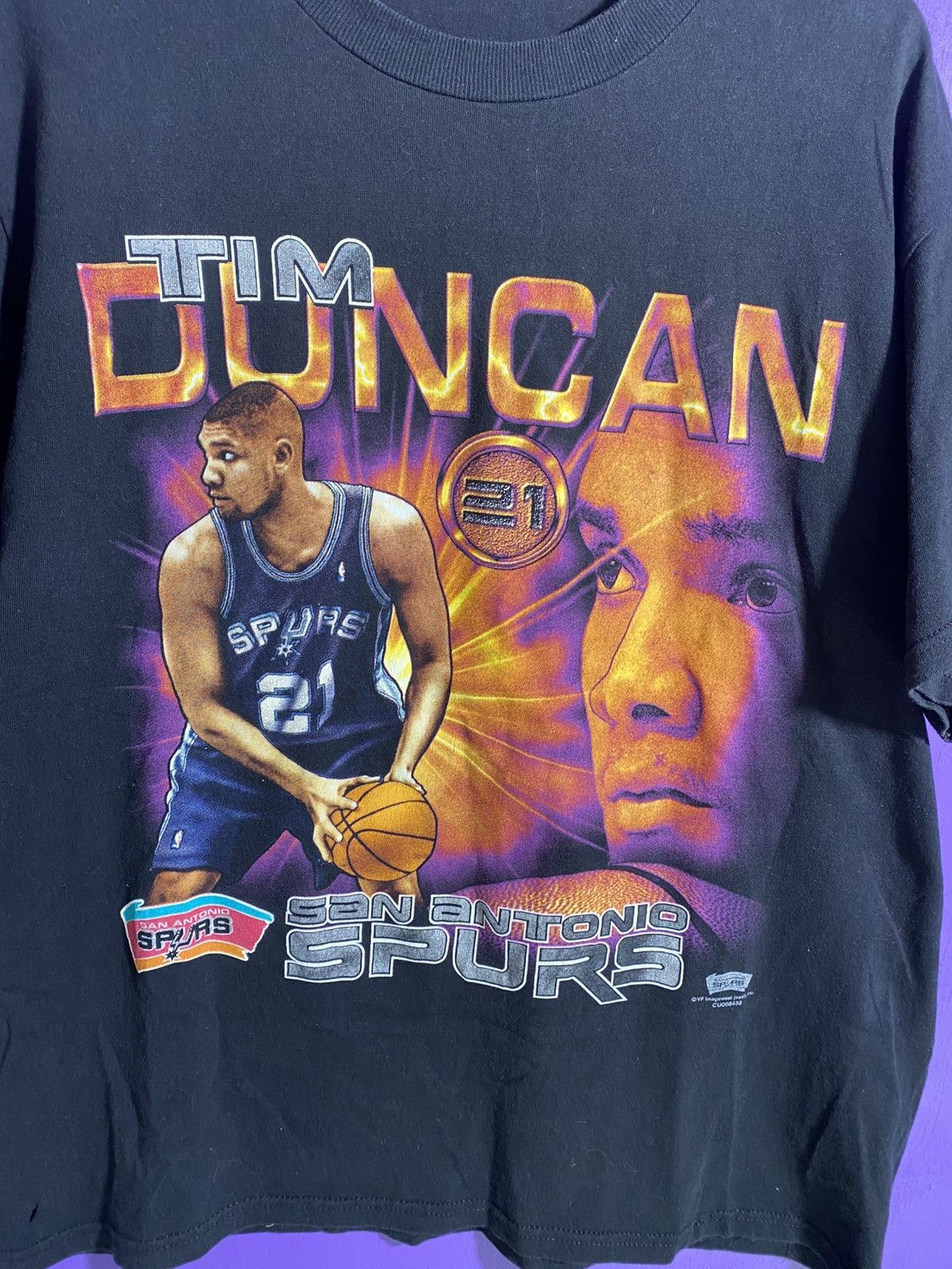 NBA × Vintage Vintage 90s Tim Duncan Spurs coin tee Size US XL / EU 56 / 4 - 3 Thumbnail
