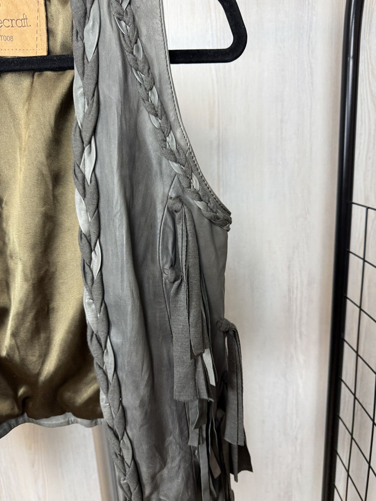 Genuine Leather Goosecraft grey leather avant garde vest women’s Size S / US 4 / IT 40 - 5 Thumbnail