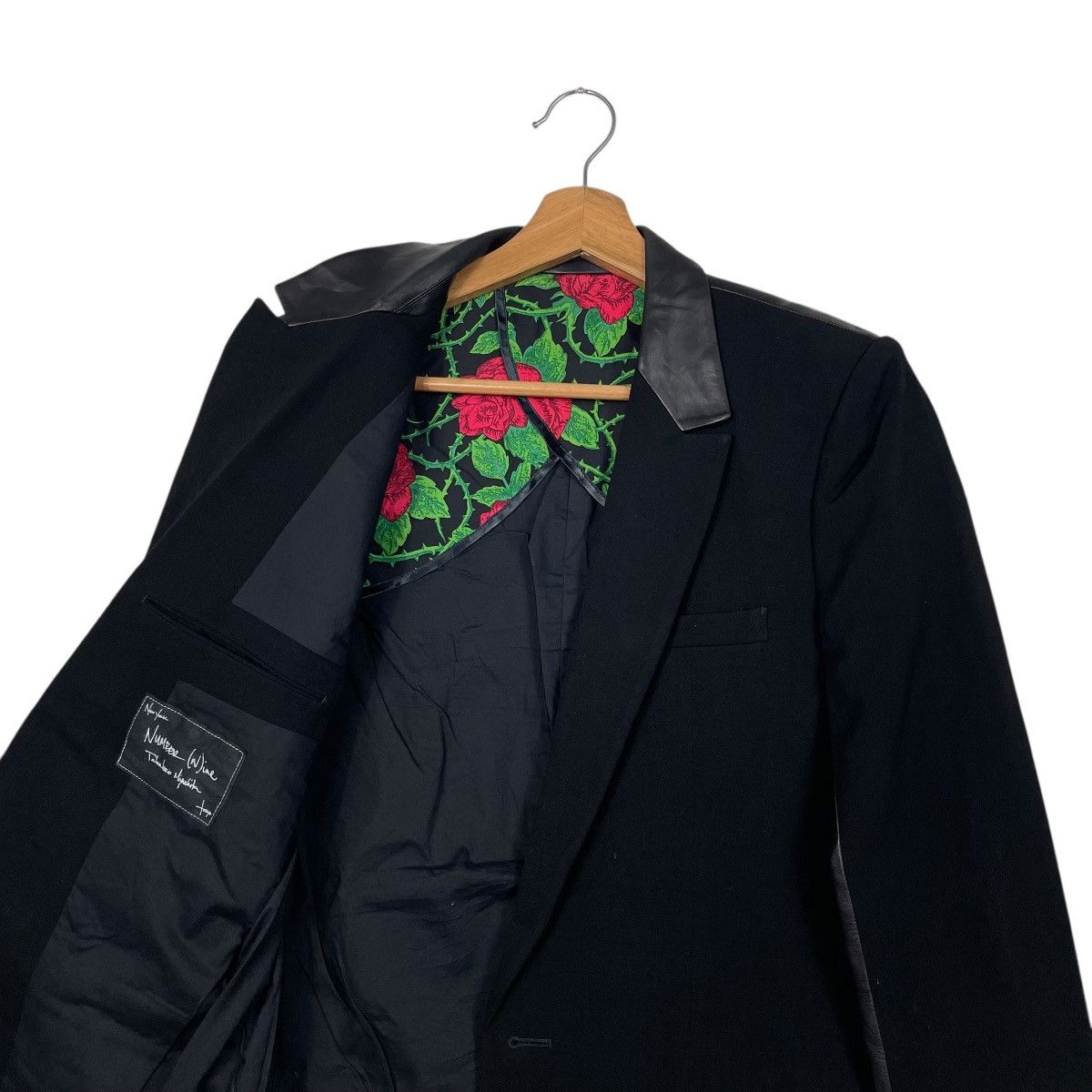 Number (N)ine Vintage SS06 Number Nine Wool Lamb Leather Blazer Jacket Size US S / EU 44-46 / 1 - 10 Thumbnail