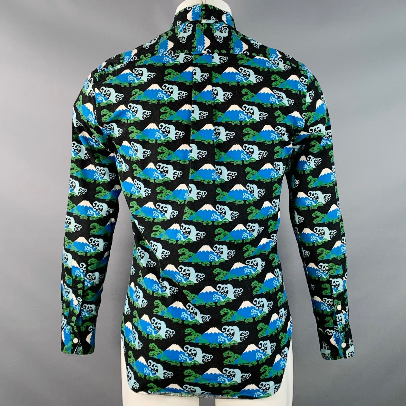 Gitman Bros. Vintage GITMAN VINTAGE Mt. Fuji Cotton Button Down Collar Shirt Size US S / EU 44-46 / 1 - 4 Thumbnail