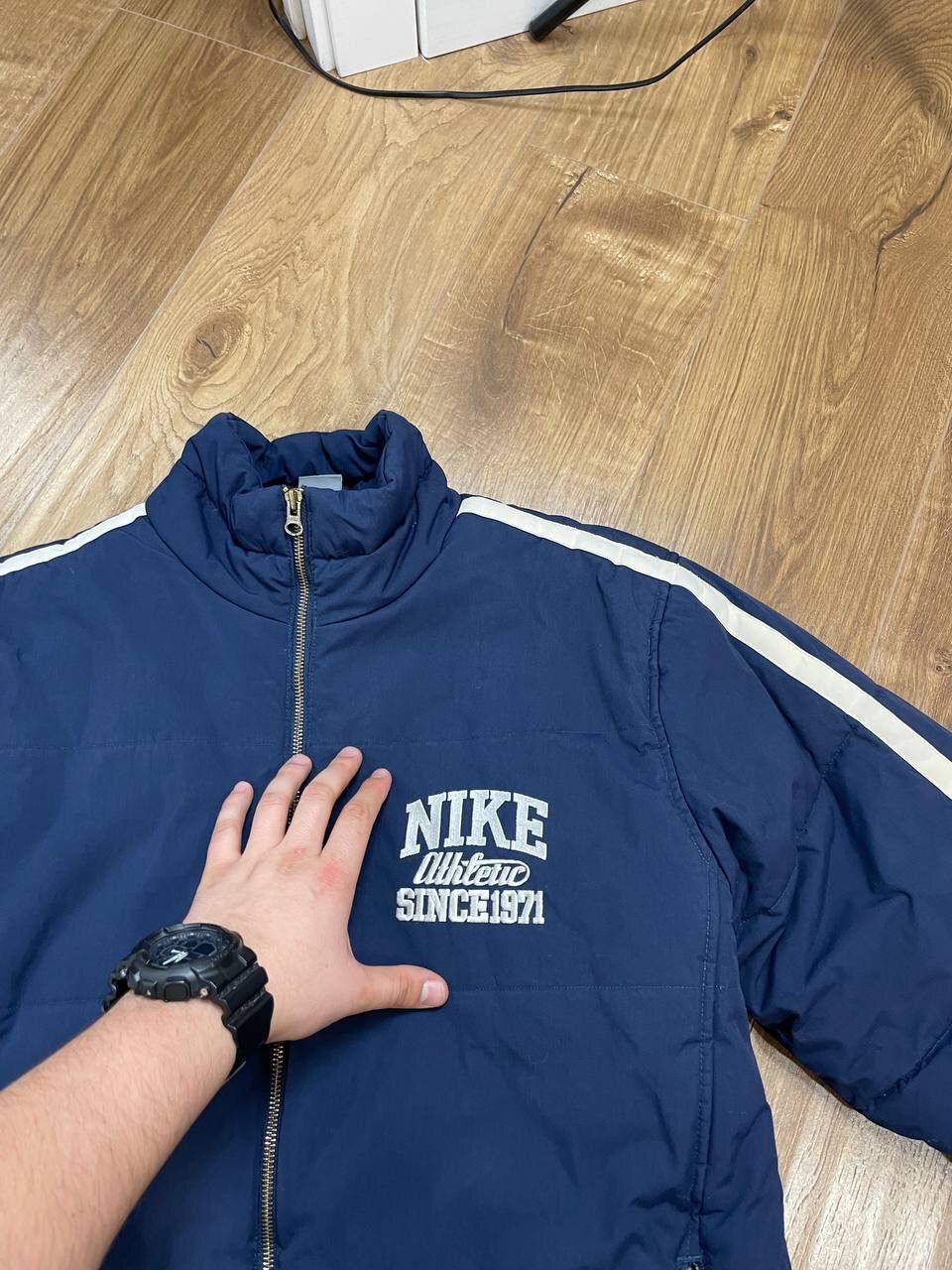 Nike Vintage Nike Y2K Style Athletic 1971 Blue Puffer Jacket Size US M / EU 48-50 / 2 - 13 Thumbnail