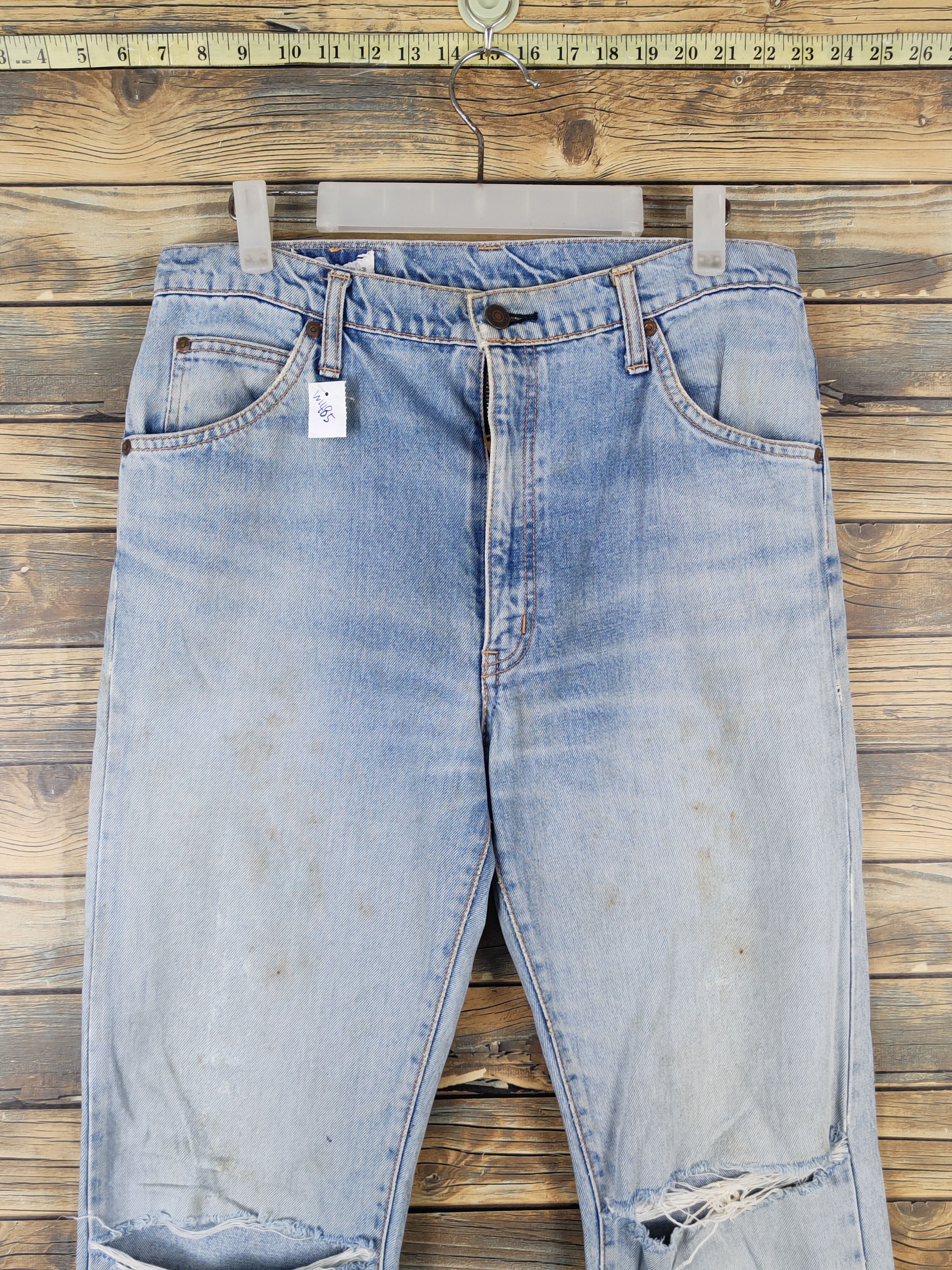 Edwin Edwin Light Blue Distressed Ripped denim Jeans #W1485 Size US 33 - 2 Thumbnail