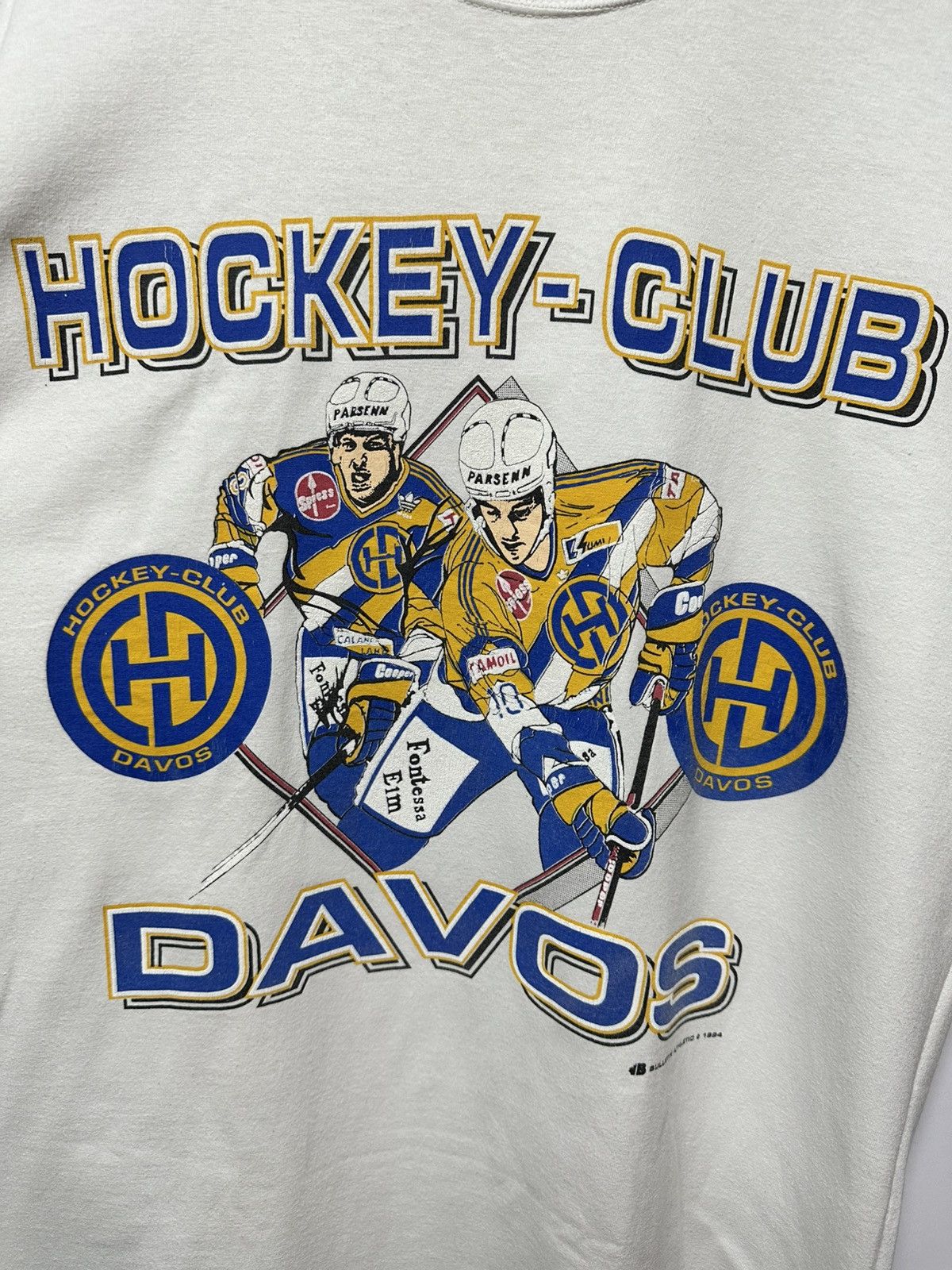 NHL 1994 Vintage NHL Davos Hockey Club Bulletin Athletic Jersey Size US XL / EU 56 / 4 - 3 Thumbnail