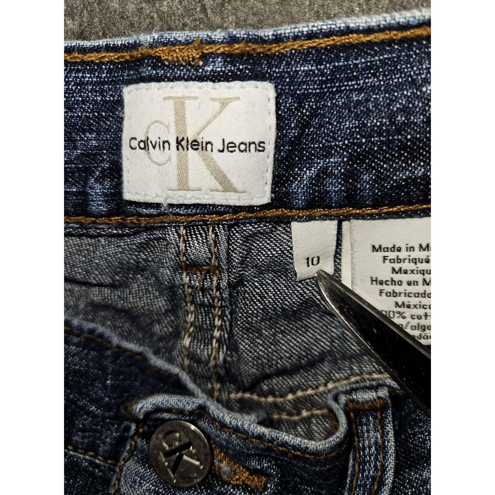Vintage VINTAGE Calvin Klein Jeans Jeans Womens 10 Blue High Rise Easy Fit Relaxed Tapered Denim 90s Y2K Womens Size 32" / US 10 / IT 46 - 2 Thumbnail