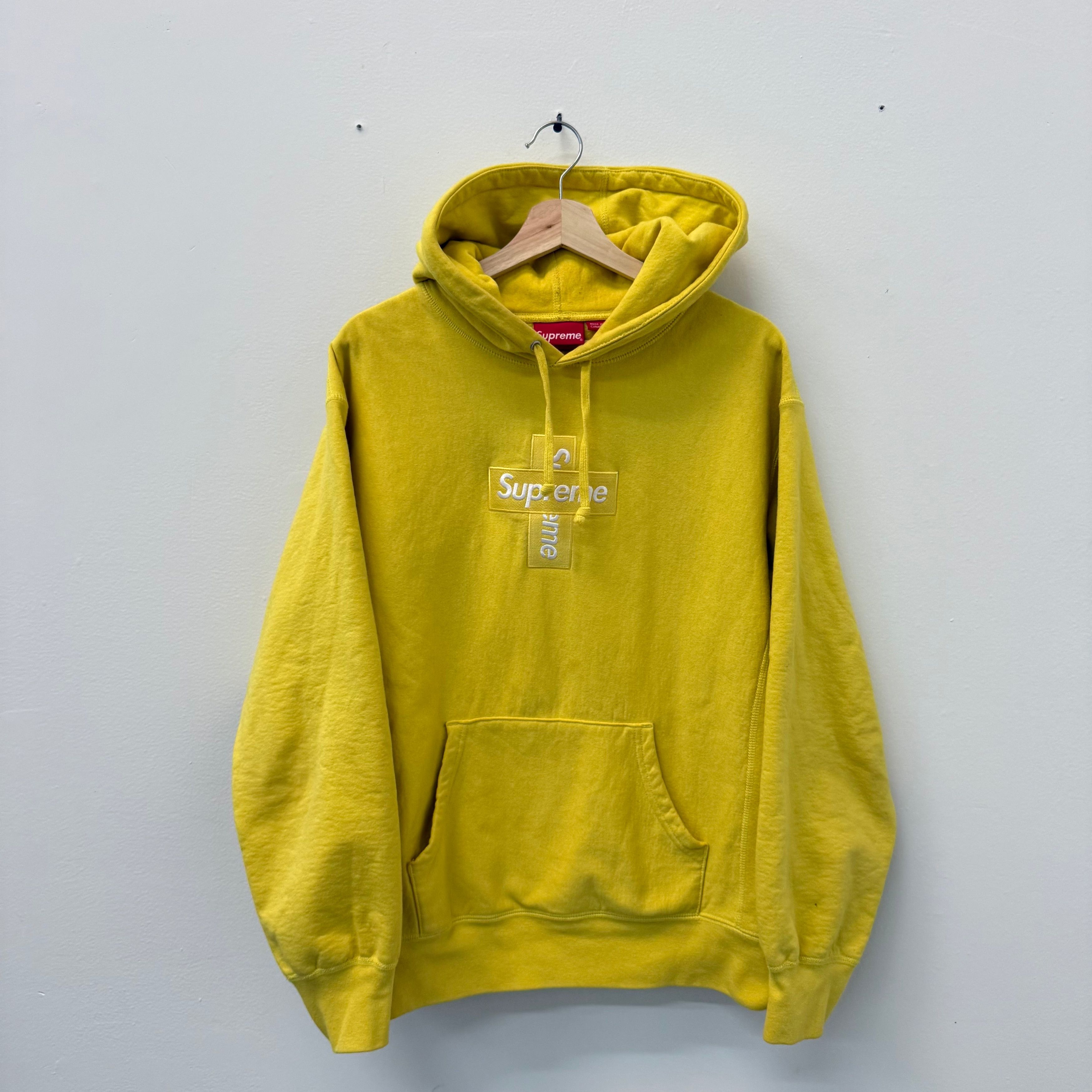 Supreme Supreme Yellow Cross Bogo Hoodie | Grailed