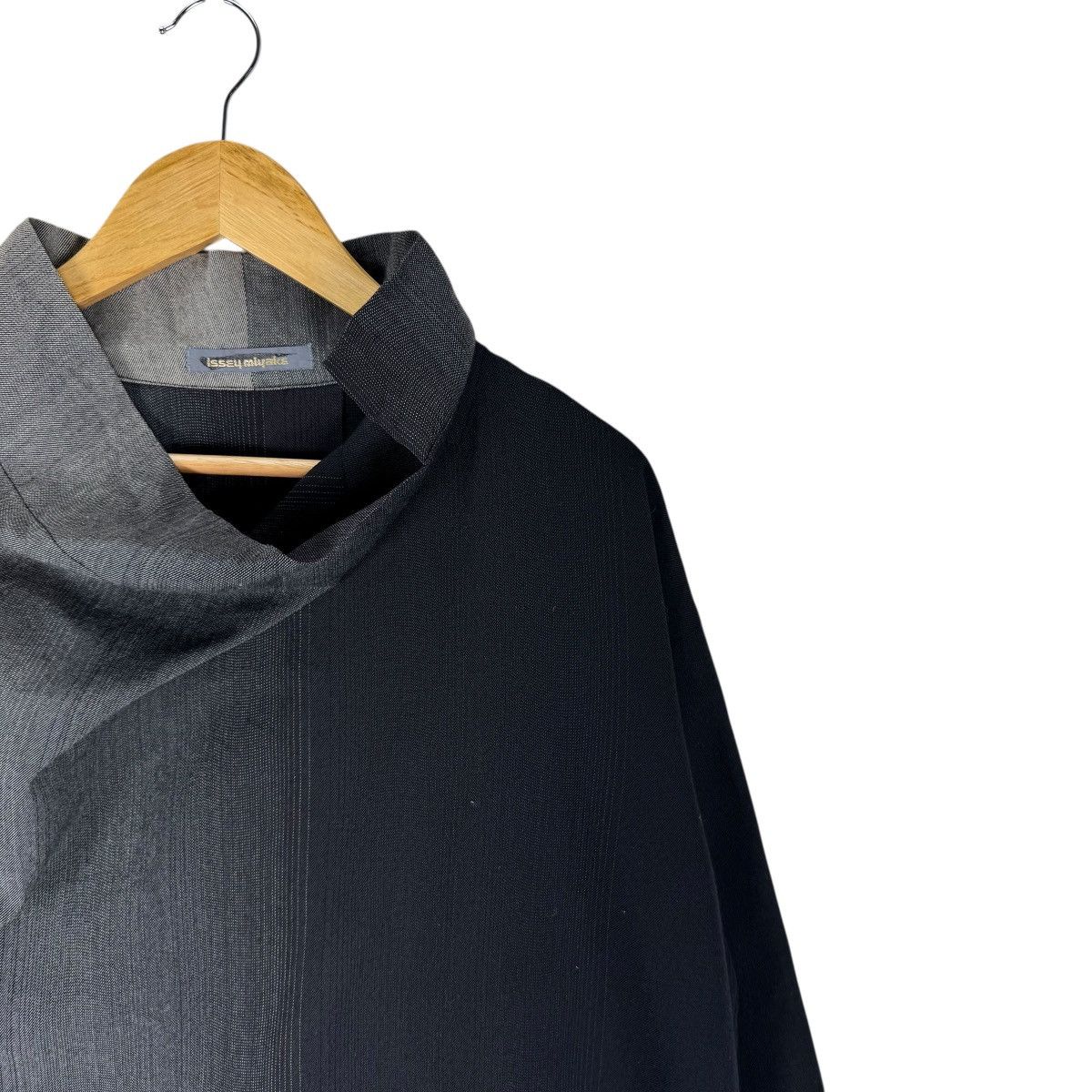 Issey Miyake 🌟80s ISSEY MIYAKE DRAKE NECK TONES ASYMMETRIC WOMEN JACKET Size M / US 6-8 / IT 42-44 - 4 Thumbnail