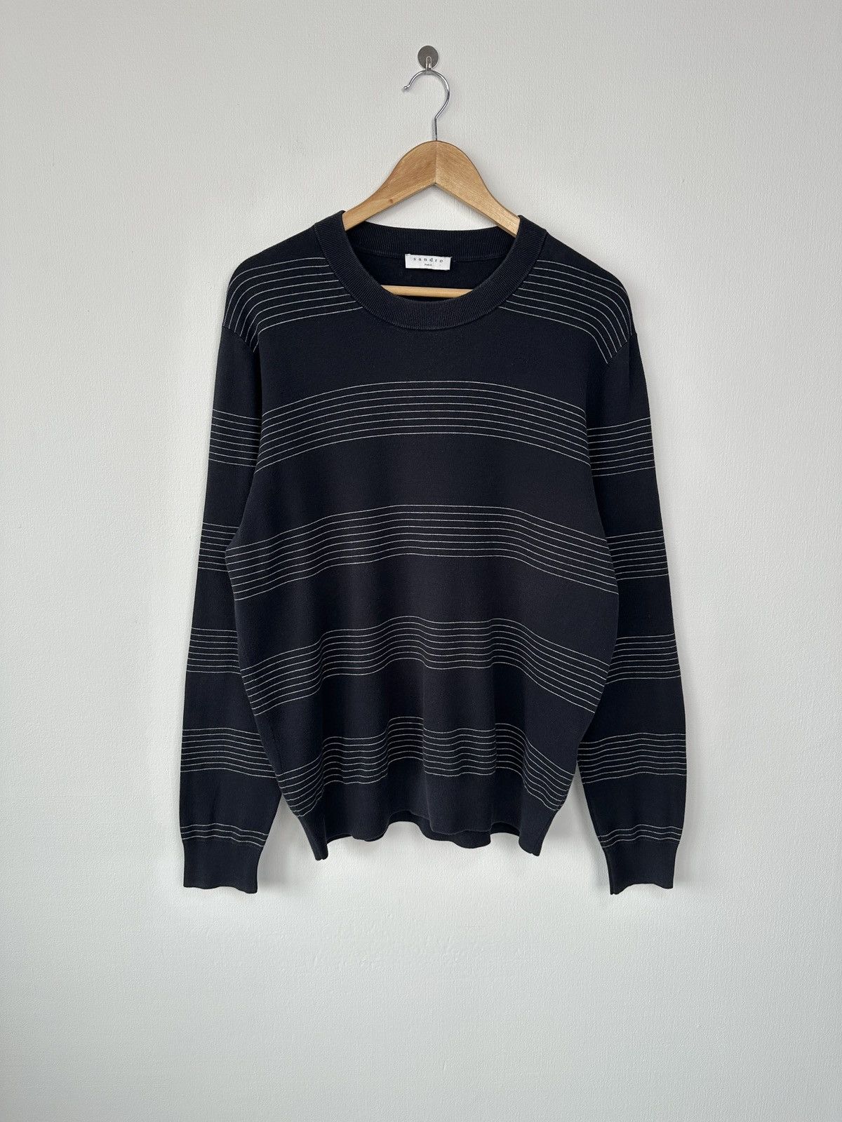 Sandro SANDRO PARIS Cotton Striped Jumper Sweater Men’s Size XL Size US XL / EU 56 / 4 - 1 Thumbnail