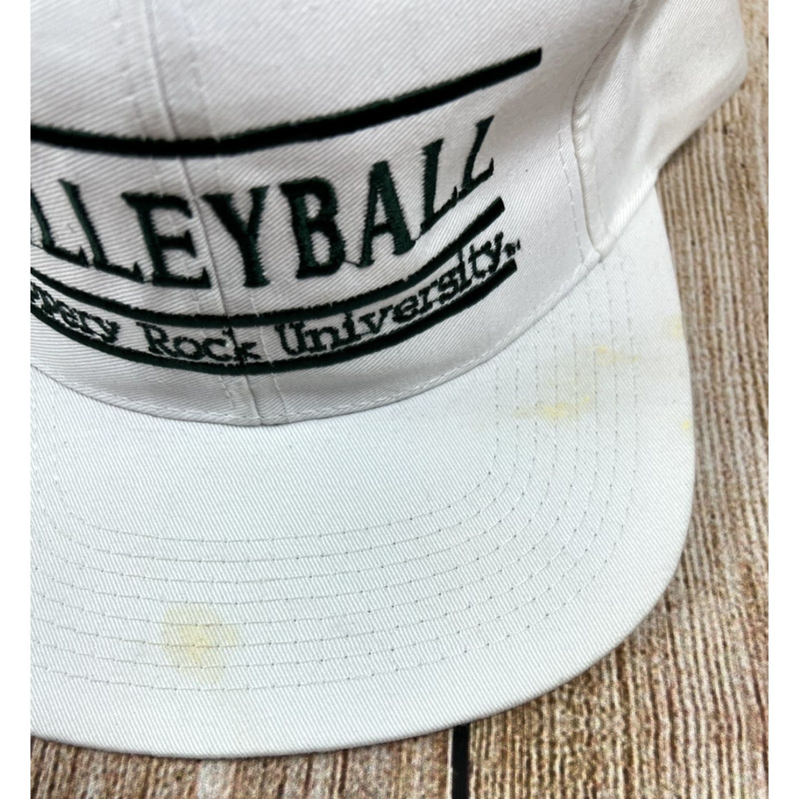 Vintage VINTAGE The Game Hat Snapback Slippery Rock University White Green 1990s Cap Mens/Womens? Size ONE SIZE - 3 Thumbnail