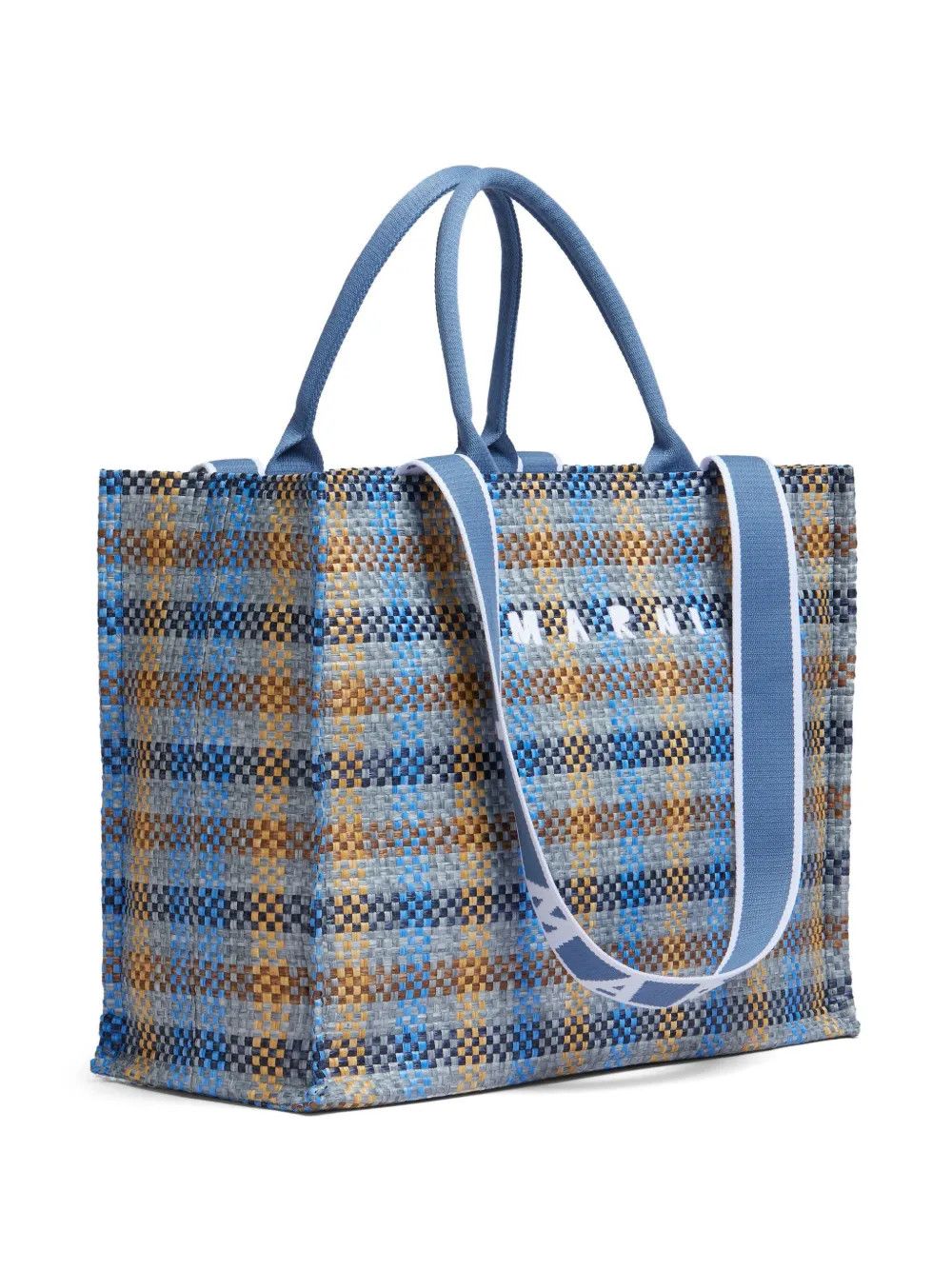 Marni oc11z0525 Size: OS/Checkedred Shopping Bag in Blue Size ONE SIZE - 2 Thumbnail
