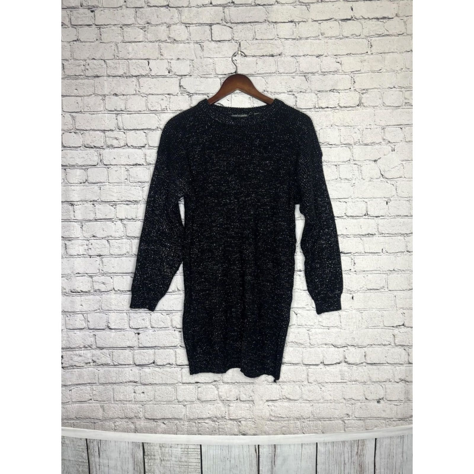 Vintage VINTAGE Gitano Plus Size Black Metallic Knit Sweater Dress Size 38 3X Women Knit sweater dress Mens? Size XXL / US 16-18 / IT 52-54 - 2 Thumbnail