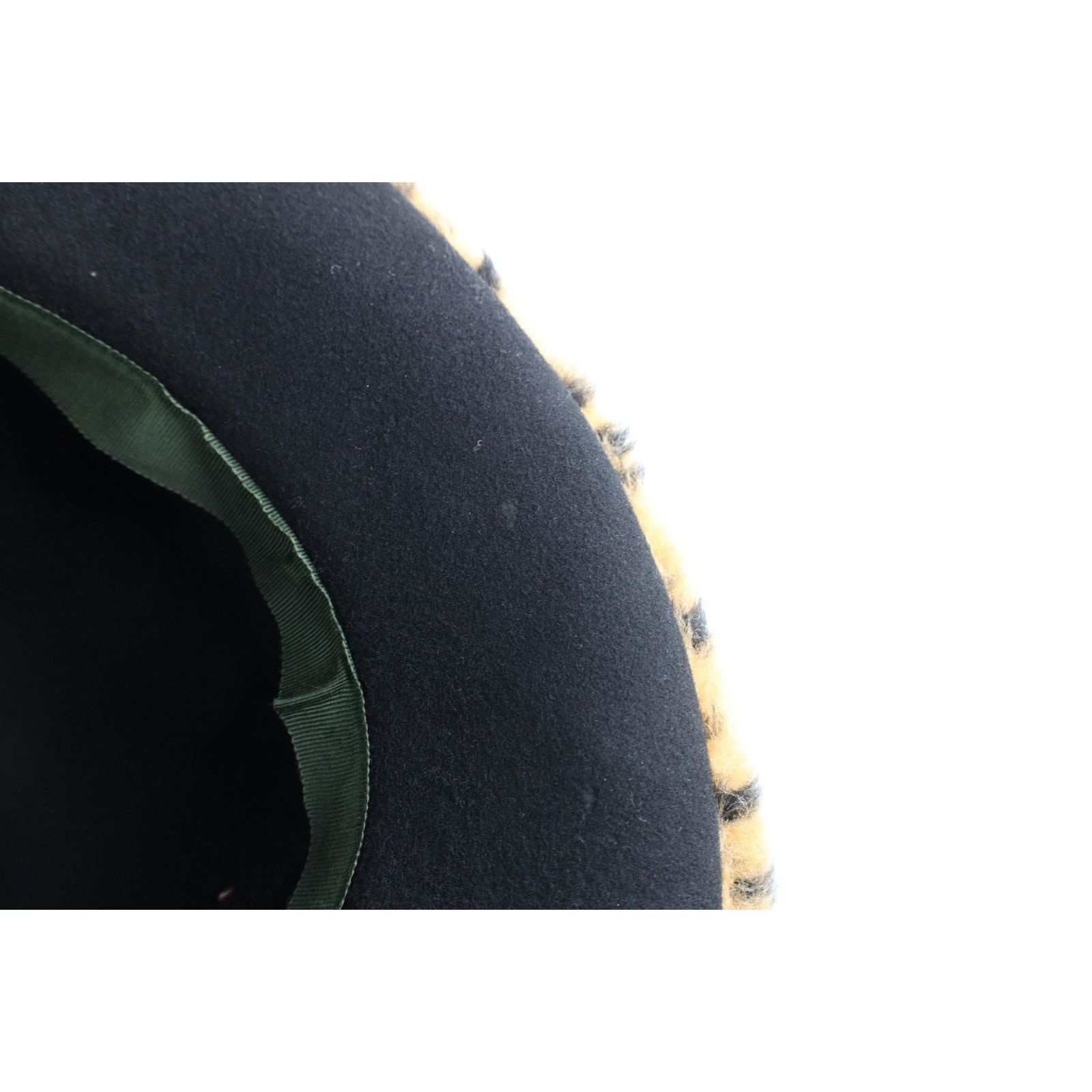 Vintage Vintage 90s Felt Wool Leopard Trim Wedding Church Cloche Hat Size ONE SIZE - 10 Thumbnail