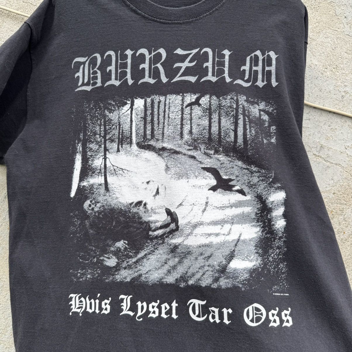Band Tees 00s Burzum Hvis Lyset Tar Oss Dark Metal Tee Cradle of Filth Size US M / EU 48-50 / 2 - 2 Thumbnail