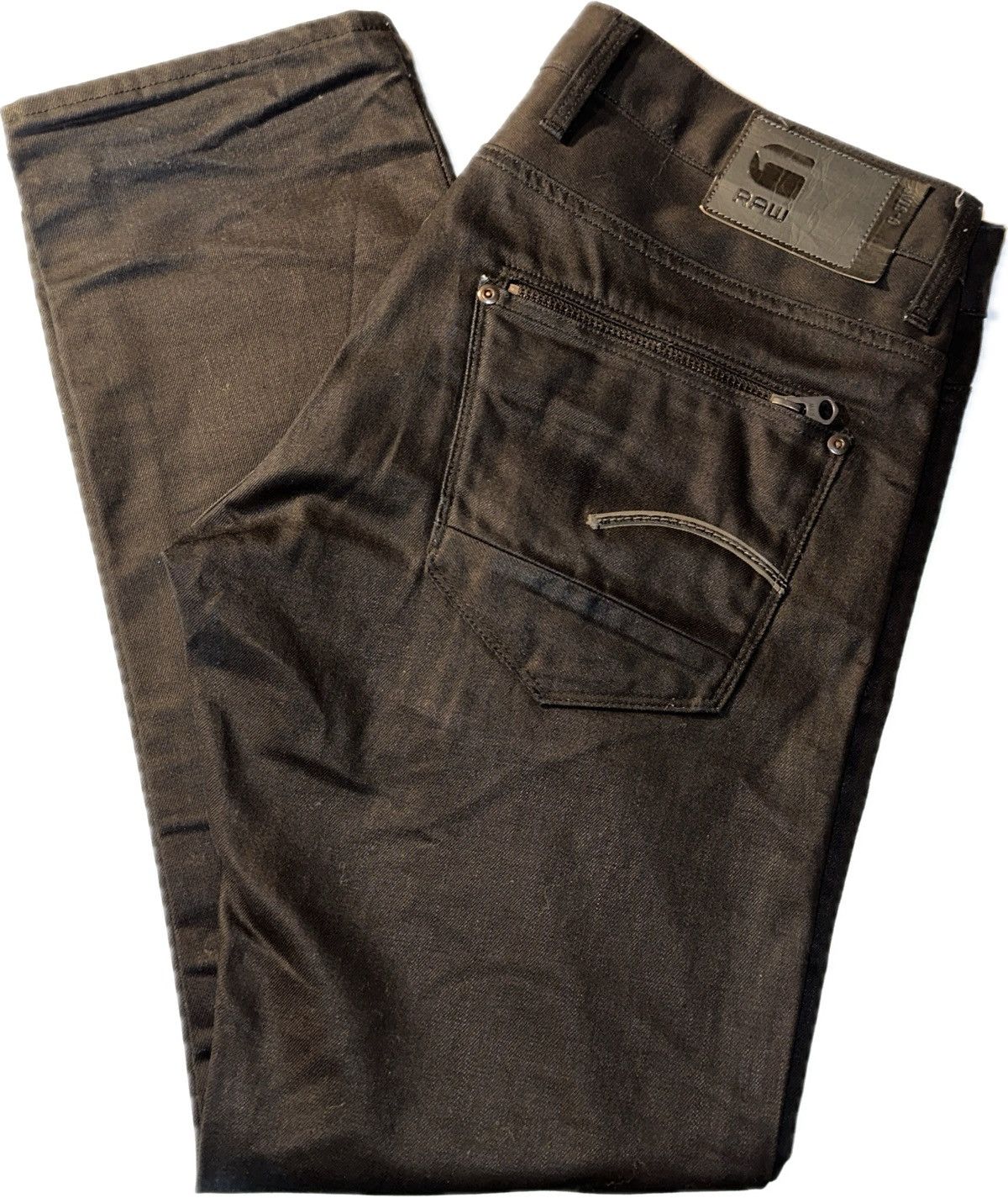 image of G Star Raw G-Star Attacc Low Straight Jeans In Black Format Denim, Men's (Size 36)