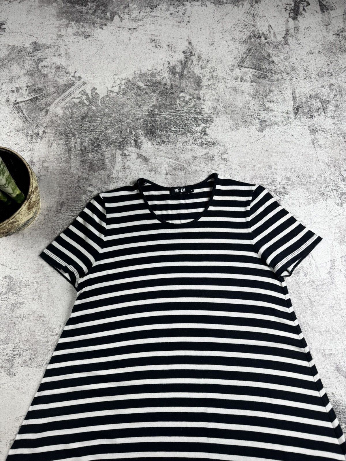 ME+EM ME+EM Stretch Dress Cotton Medium Size Women’s Striped Summer Design Tunic Shirt Size M / US 6-8 / IT 42-44 - 6 Thumbnail