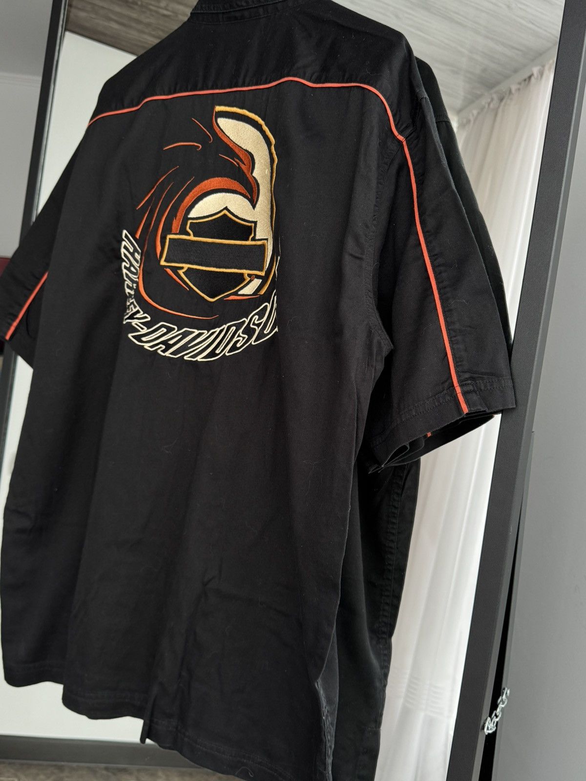 Harley Davidson Vintage Harley-Davidson Moto Short Sleeve Shirt Sz L Size US L / EU 52-54 / 3 - 9 Thumbnail