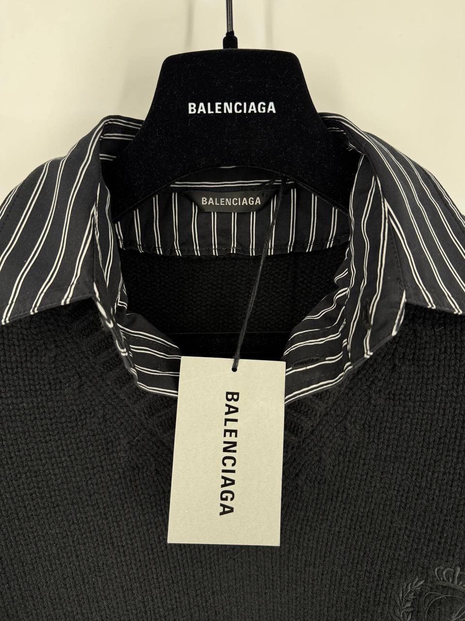 Balenciaga Balenciaga Wool Sweater With Shirt Size US L / EU 52-54 / 3 - 4 Thumbnail