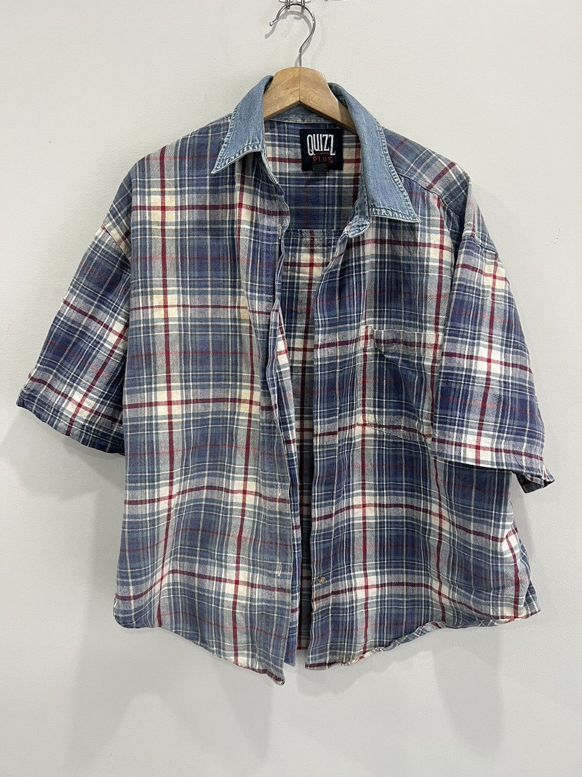 If Six Was Nine Vintage Plaid Flannel Short Sleeve shirt 90s Size US L / EU 52-54 / 3 - 1 Thumbnail