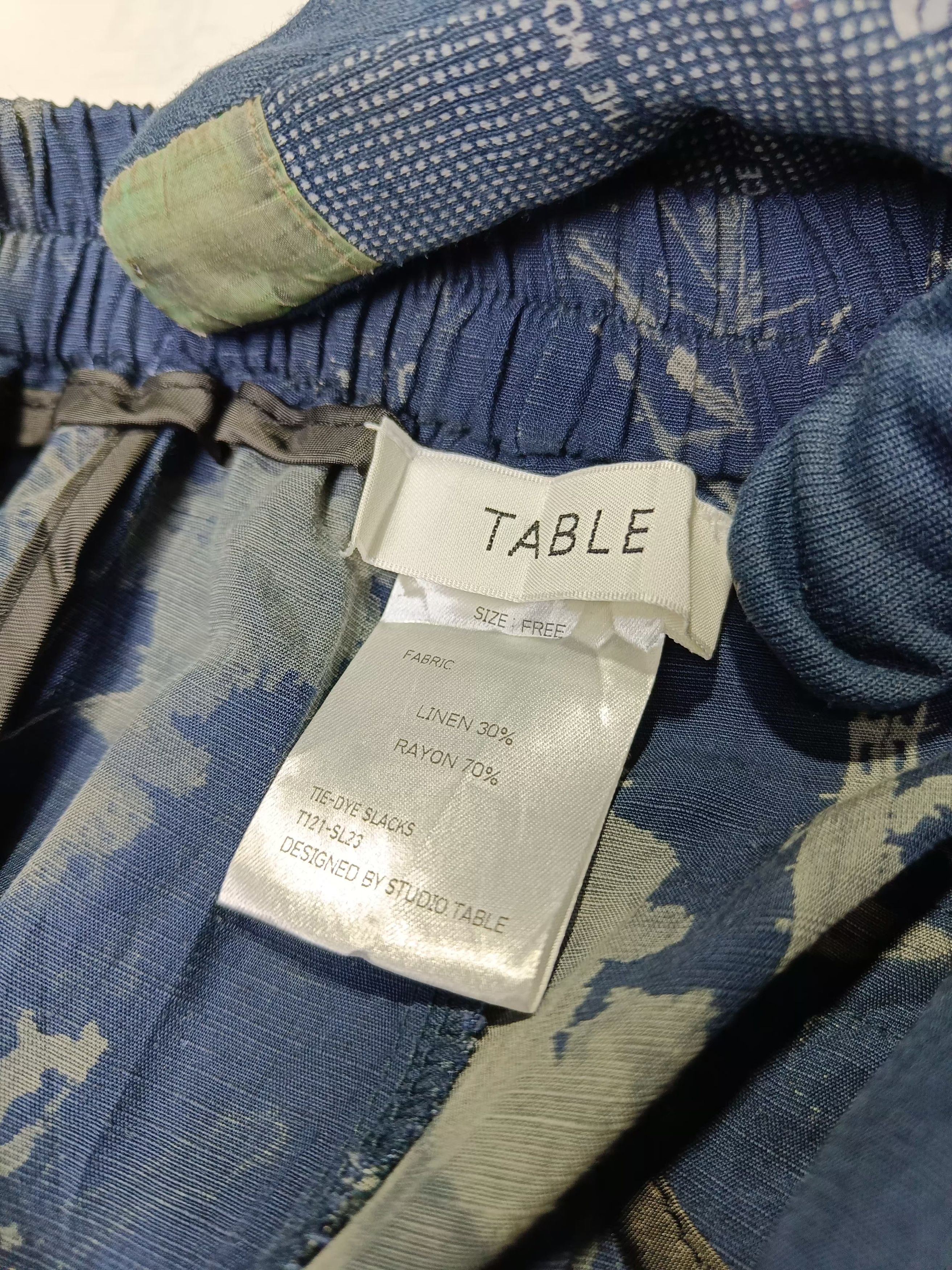 Bleach SICK🔥 Studio Table Baggy Bleach Tie-dye Rayon Slacks Size 26" / US 2 / IT 38 - 10 Thumbnail