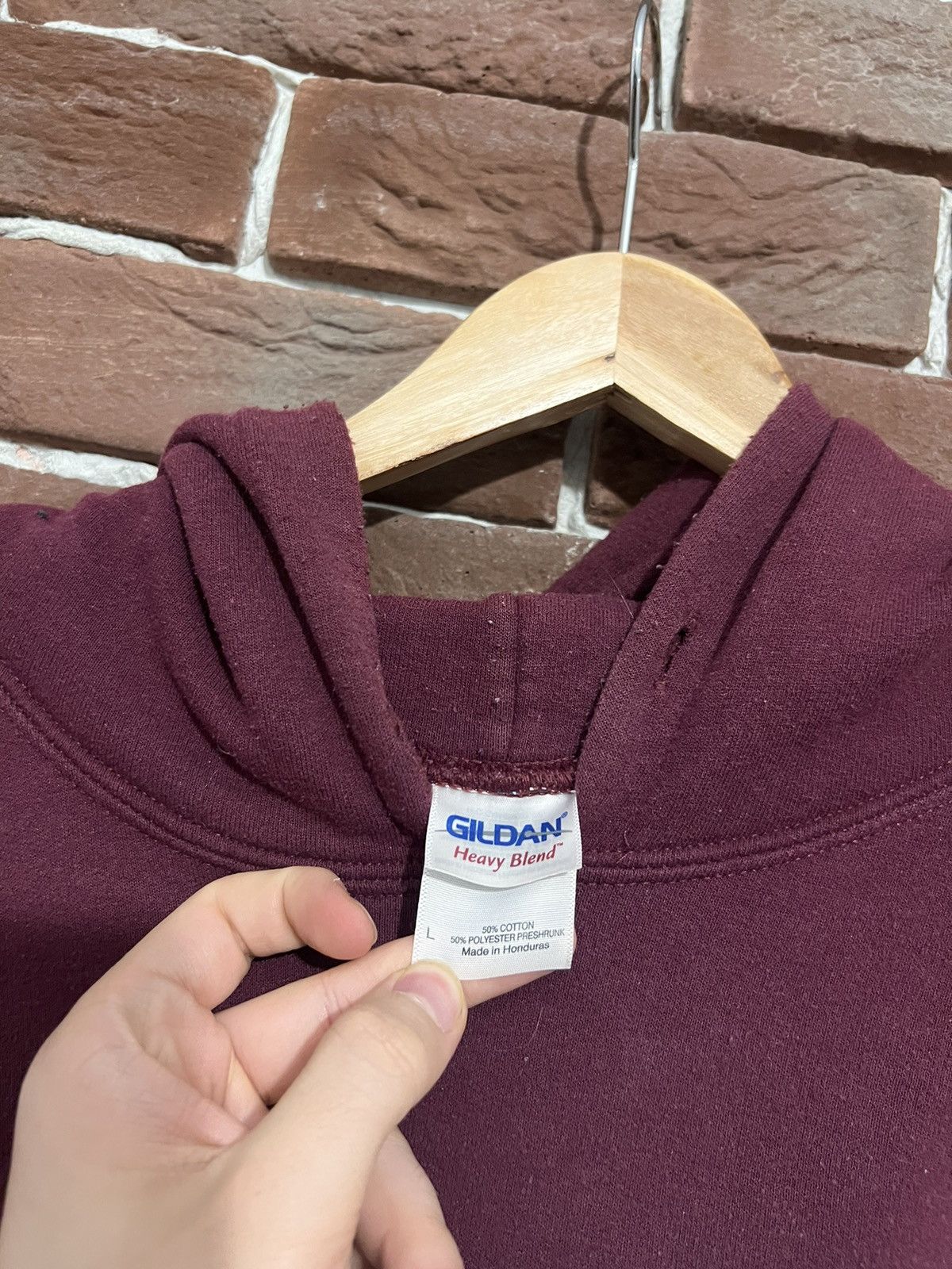 Pigalle Vintage Rare Pigalle Box Logo Burgundy Hoodie Og Streetwear Size US L / EU 52-54 / 3 - 4 Thumbnail