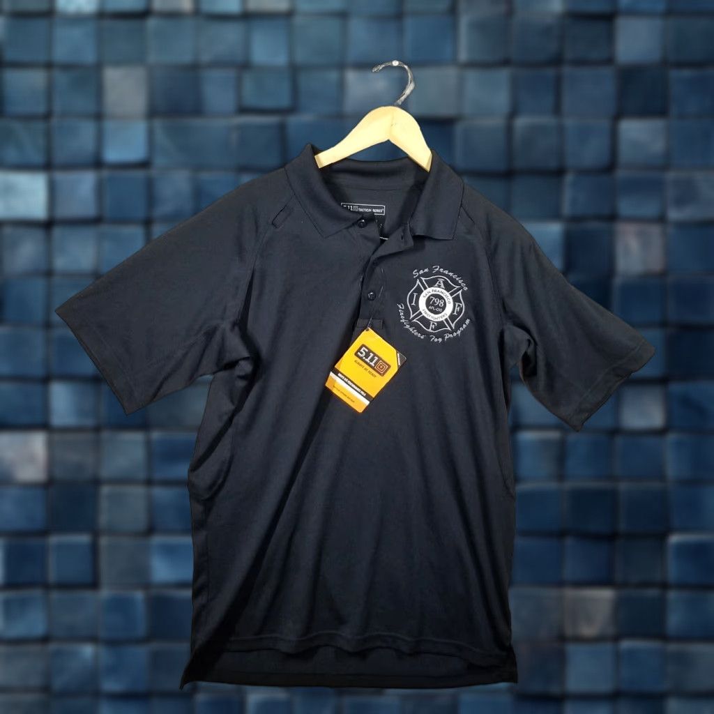 Vintage 5.11 Tactical Performance Polo Shirt M Adult Medium Dark Navy 5.11 Logo Firefighter Military Casual Everyday Mens NWT Size US M / EU 48-50 / 2 - 1 Thumbnail