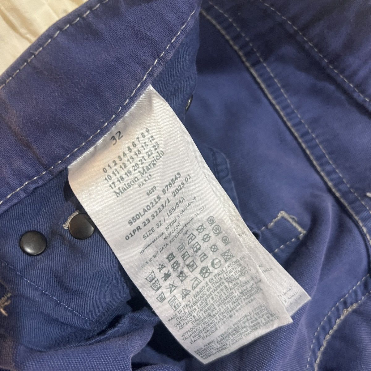 Maison Margiela MM10 Blue Reconstruction Denim Pants Size 32 Made in Italy Size US 32 / EU 48 - 4 Thumbnail