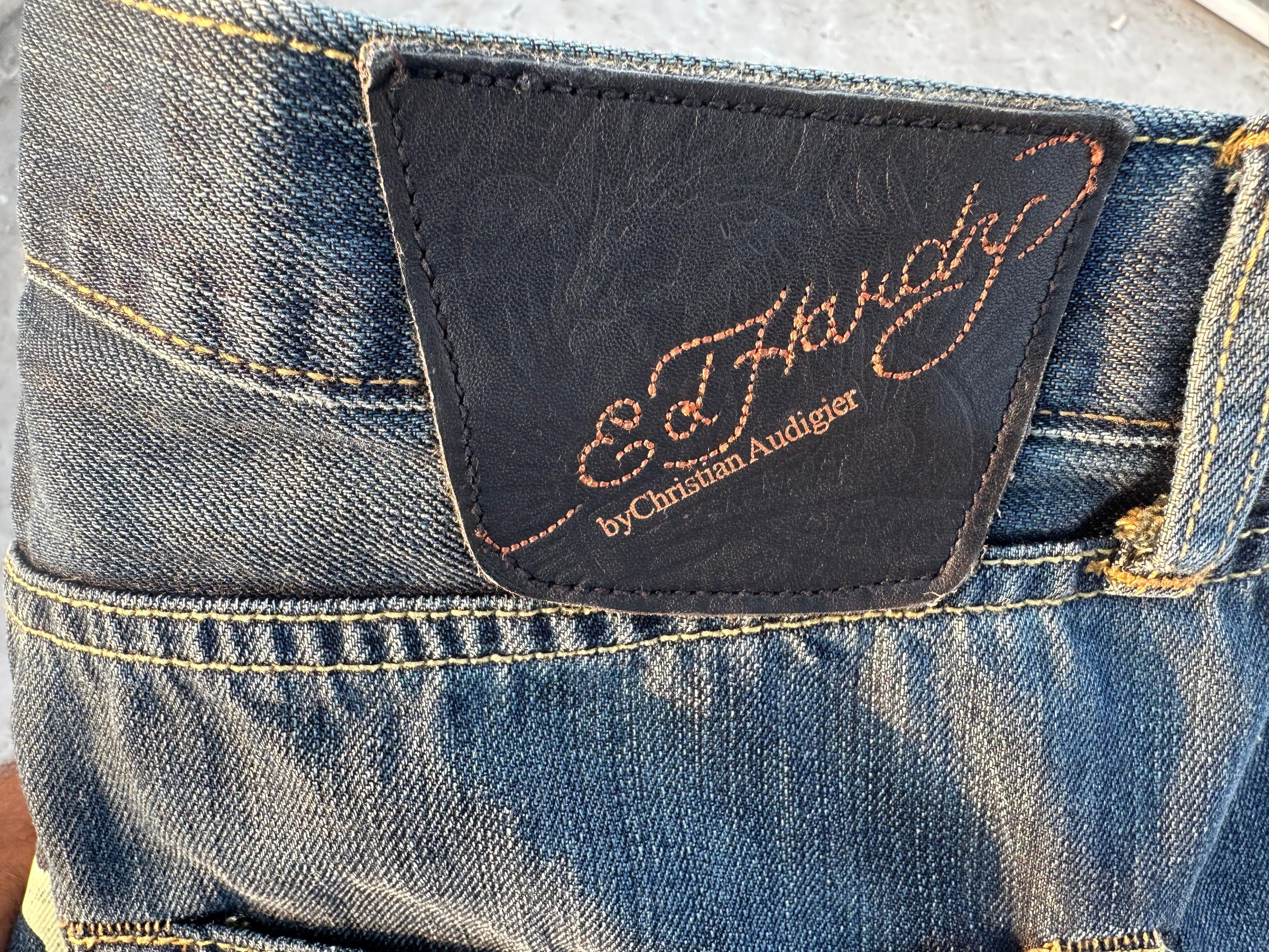 Christian Audigier × Ed Hardy × Vintage VINTAGE ED HARDY BIG LOGO BAGGY Y2K JEANS Size US 38 / EU 54 - 4 Thumbnail