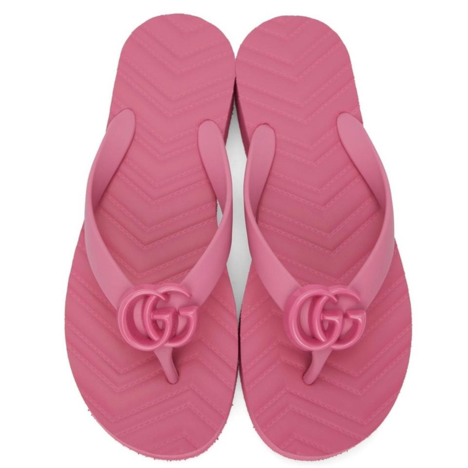 Gucci GUCCI Marmont GG Pascar logo rubber flip flops sandals 38 Size US 8 / IT 38 - 1 Thumbnail