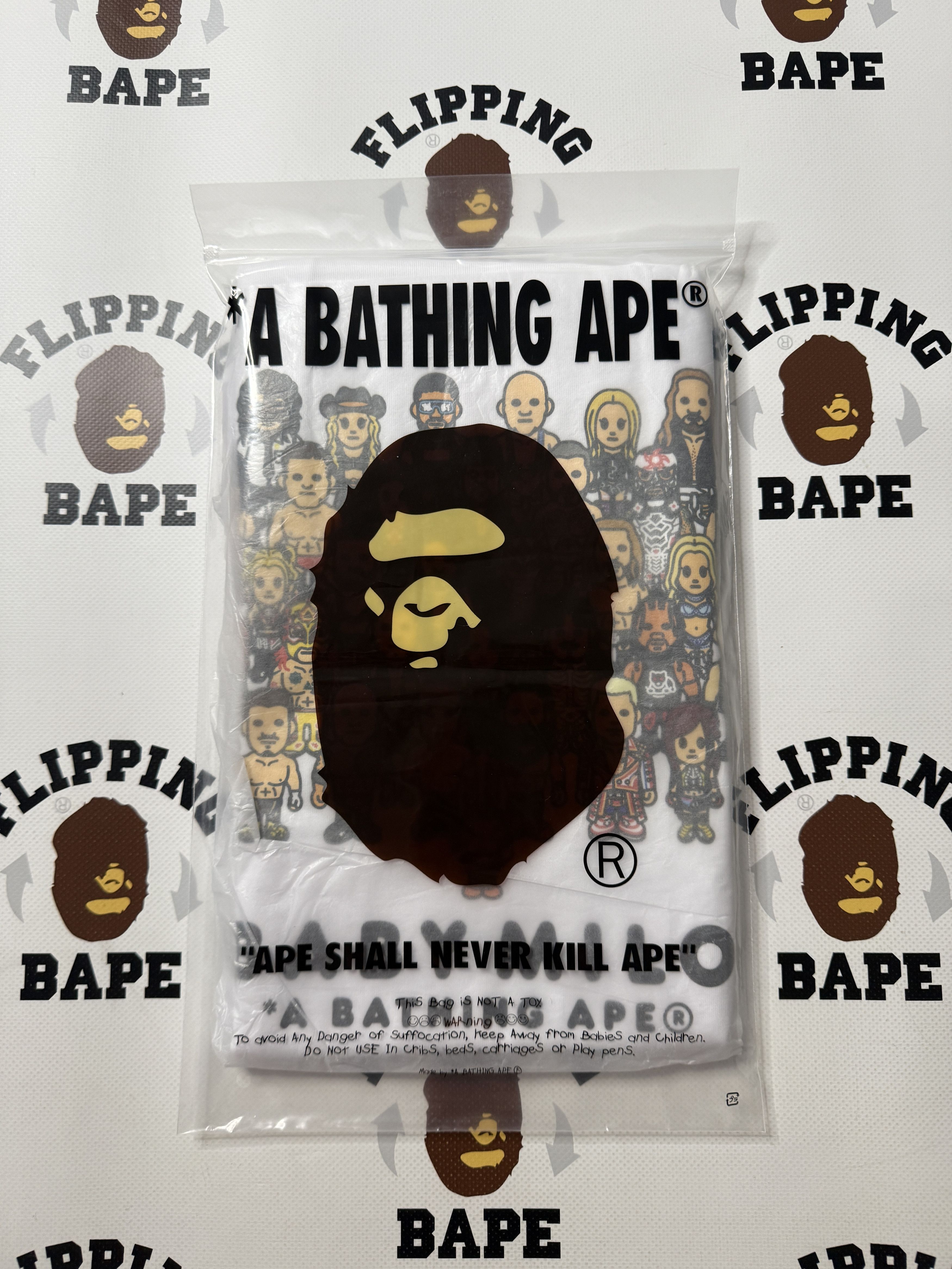 Bape BAPE X WWE WRESTLERS BABY MILO RELAXED FIT TEE Size US M / EU 48-50 / 2 - 12 Thumbnail