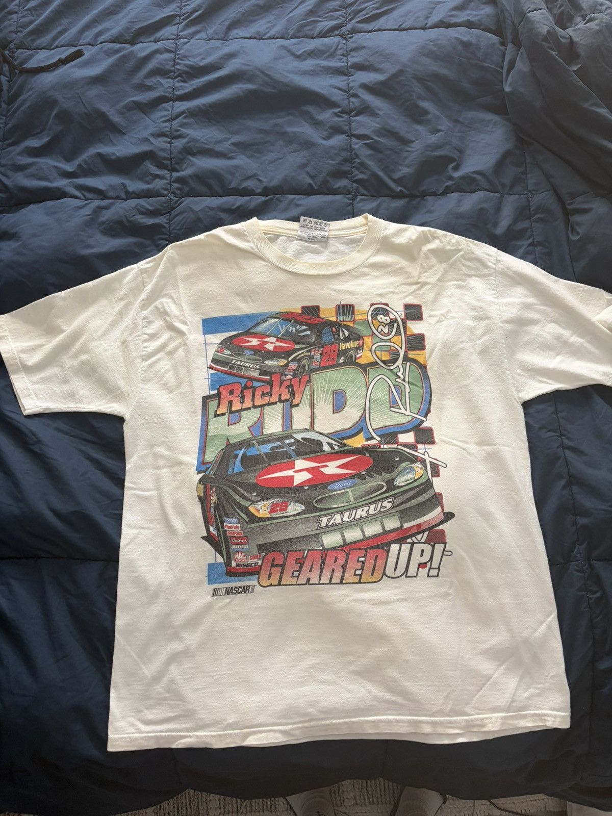 Vintage Vintage NASCAR Ricky Rudd T shirt Size US XL / EU 56 / 4 - 1 Thumbnail
