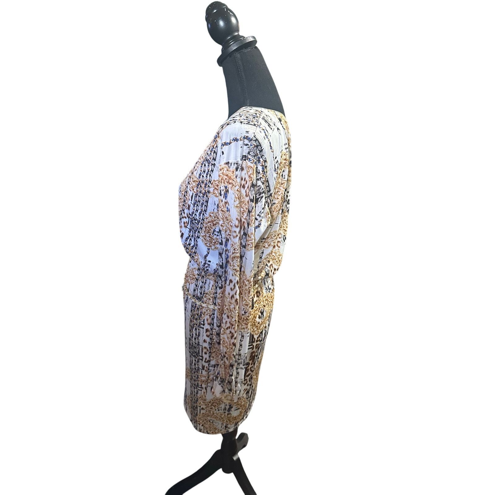 Bebe Bebe Silver and Gold Sequin Wrap Dress Size S / US 4 / IT 40 - 8 Thumbnail