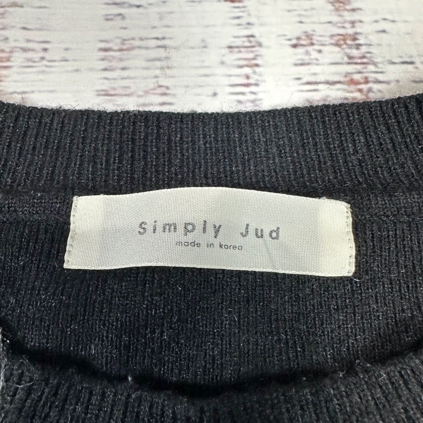 Vintage VINTAGE Simply Jud Womens Flower Embroidered Long Sleeve Sweater XS Black Wool Blend Size XS / US 0-2 / IT 36-38 - 7 Thumbnail