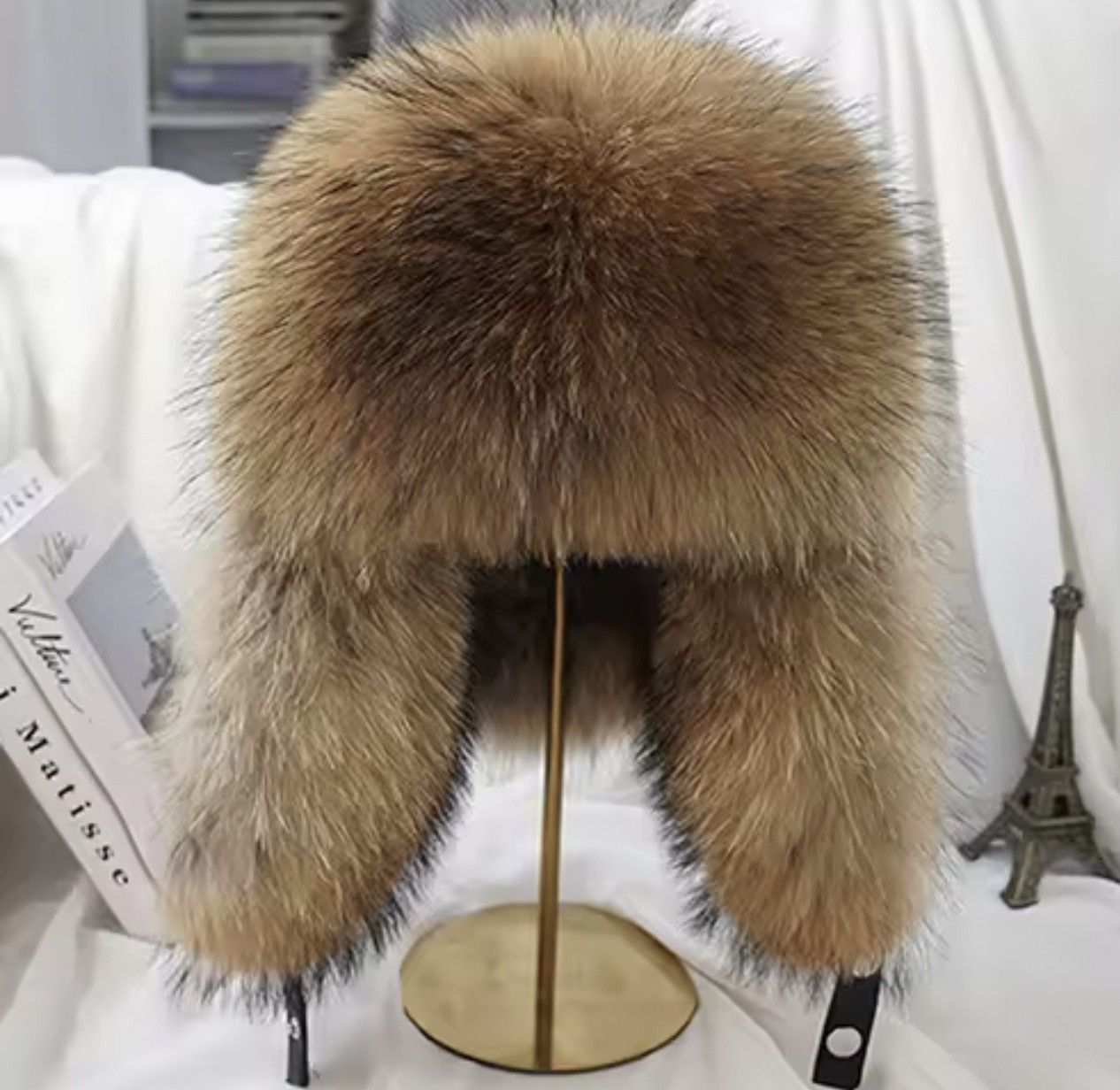 Other Real Fur Ushanka Winter Russian Hat Size M Size ONE SIZE - 6 Thumbnail