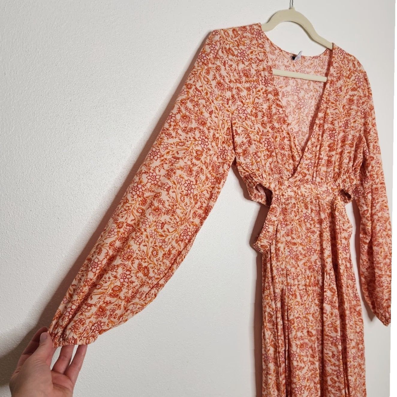 Old Navy VINTAGE Old Navy Peasant Floral Maxi Dress Cut Outs Medium Floral Beach Fairy Sundress Womens Size M / US 6-8 / IT 42-44 - 3 Thumbnail