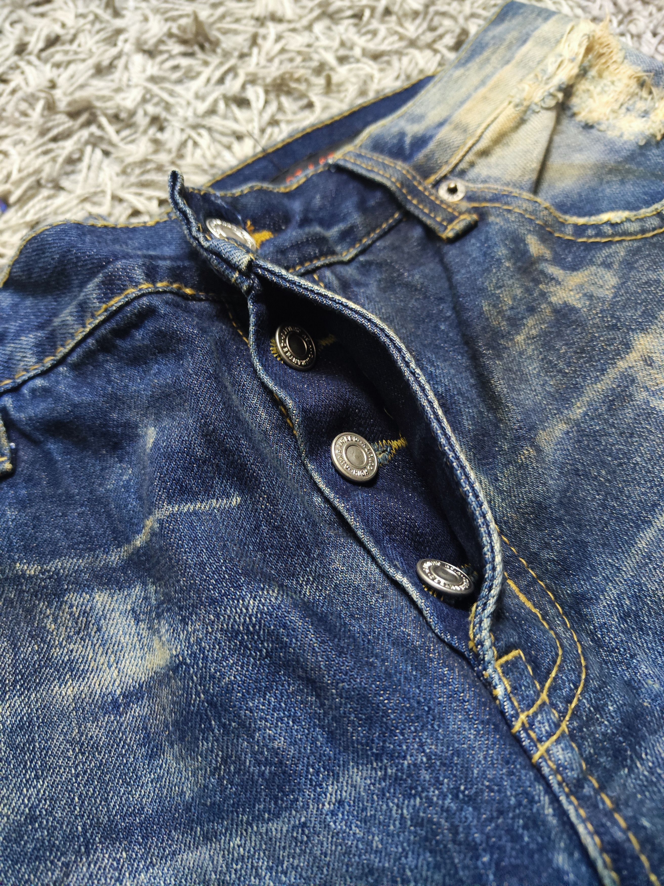 Hysteric Glamour × Japanese Brand × Vintage Twist Leg REGULAR STRAIGHT Ripped Paul Denim Size US 32 / EU 48 - 10 Thumbnail