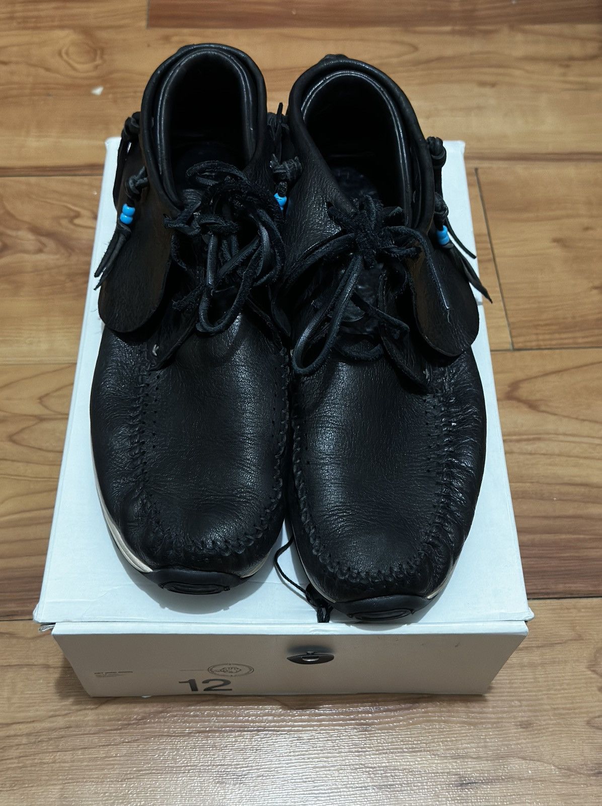 Visvim Hammond Folk Leather Derby Shoes - Black Oxfords