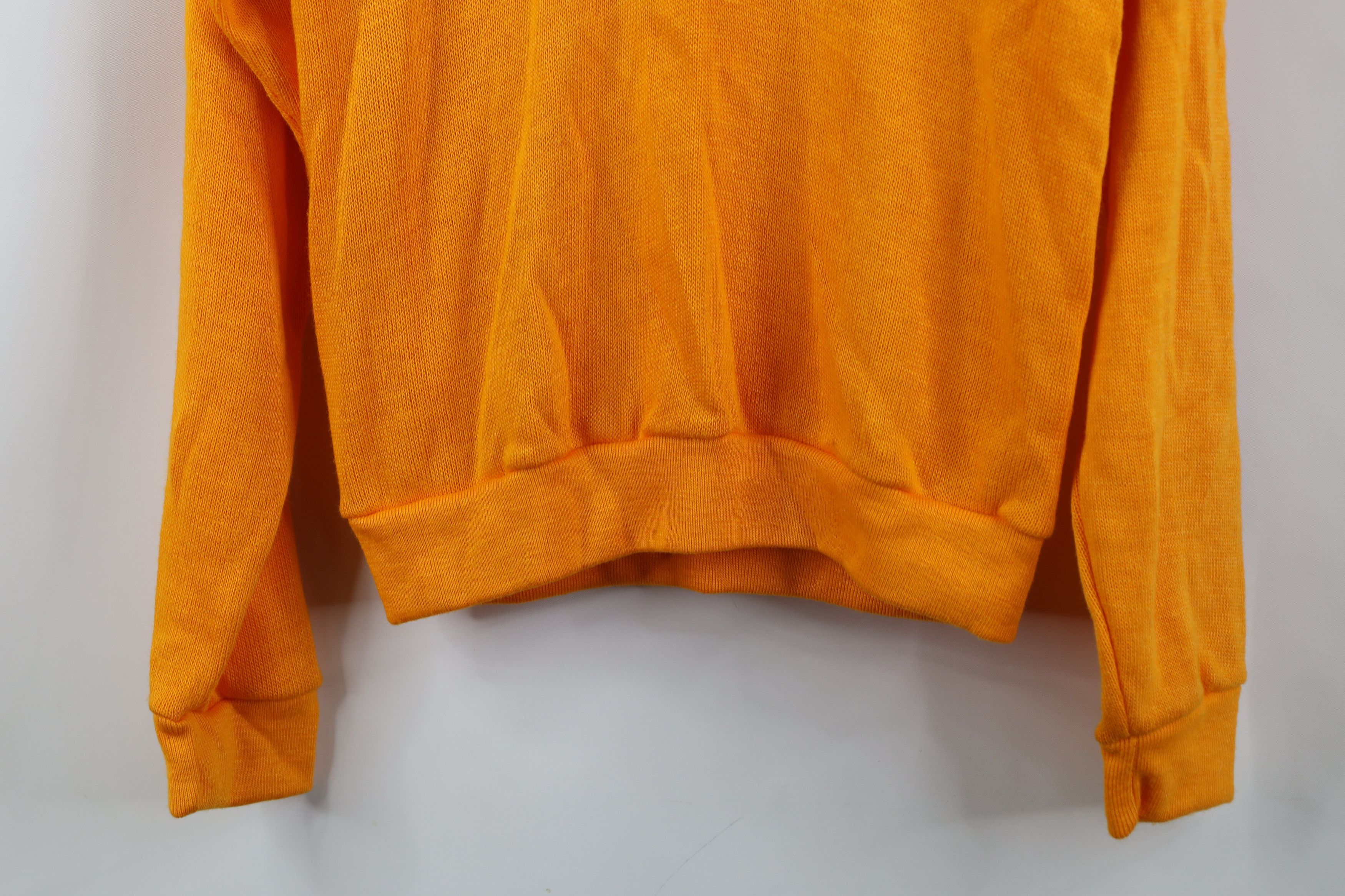 Vintage Deadstock Vintage 70s Streetwear V-Neck Sweater Orange USA Size S / US 4 / IT 40 - 3 Thumbnail