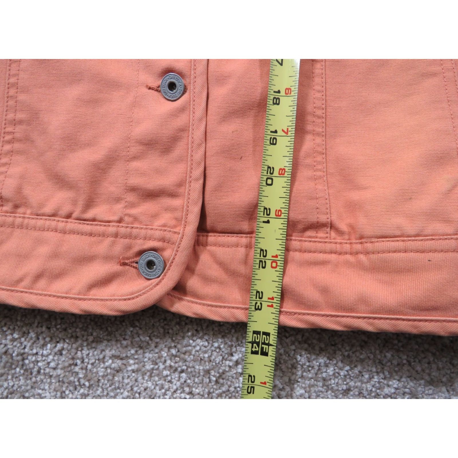 Vintage VINTAGE DRI DUCK For Her Jacket Women’s M Light Orange Canvas Button Front Casual Mid-Length 100% Cotton Lining 100% Cotton Size M / US 6-8 / IT 42-44 - 6 Thumbnail